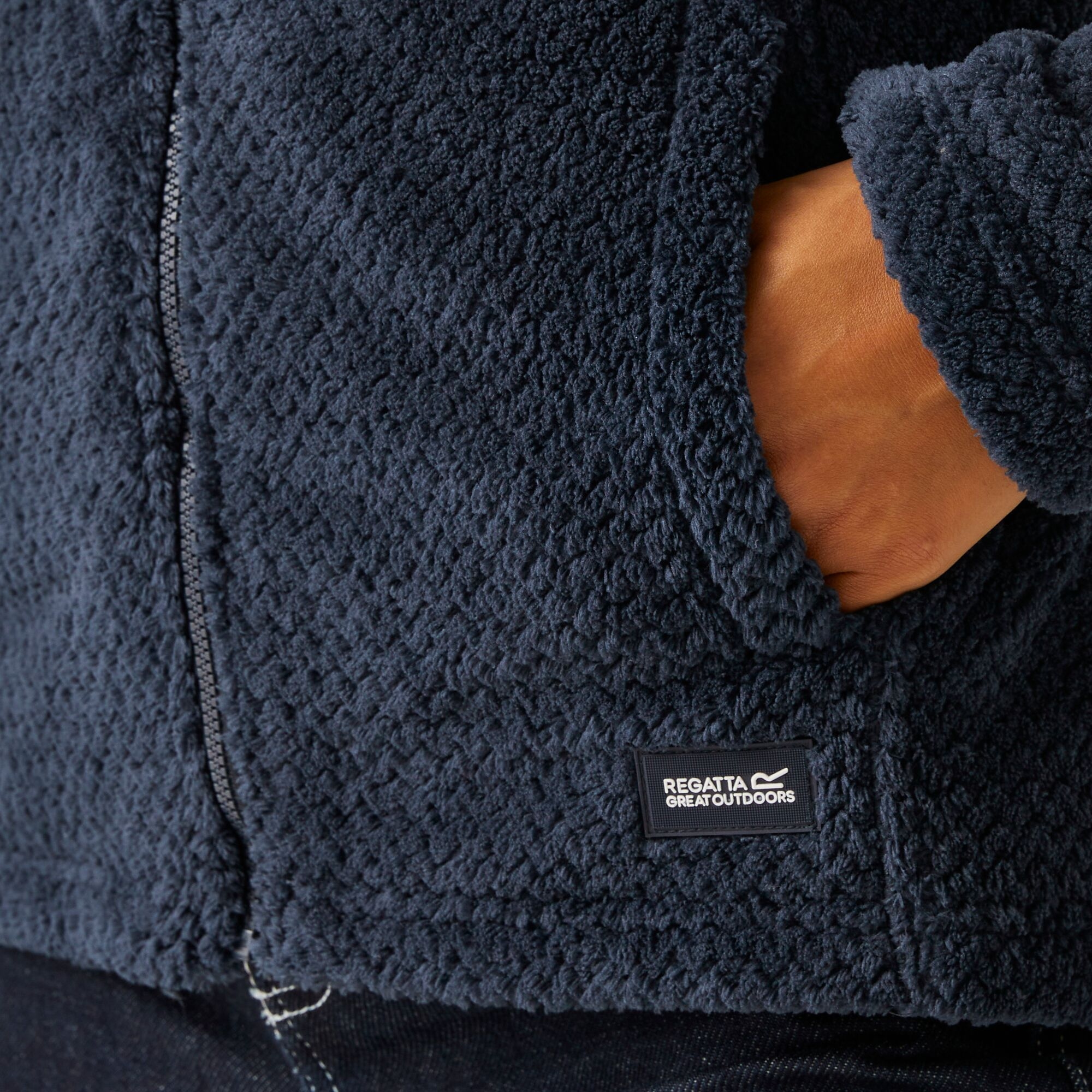 Women's Heidy Fluffy Full Zip Fleece | Navy