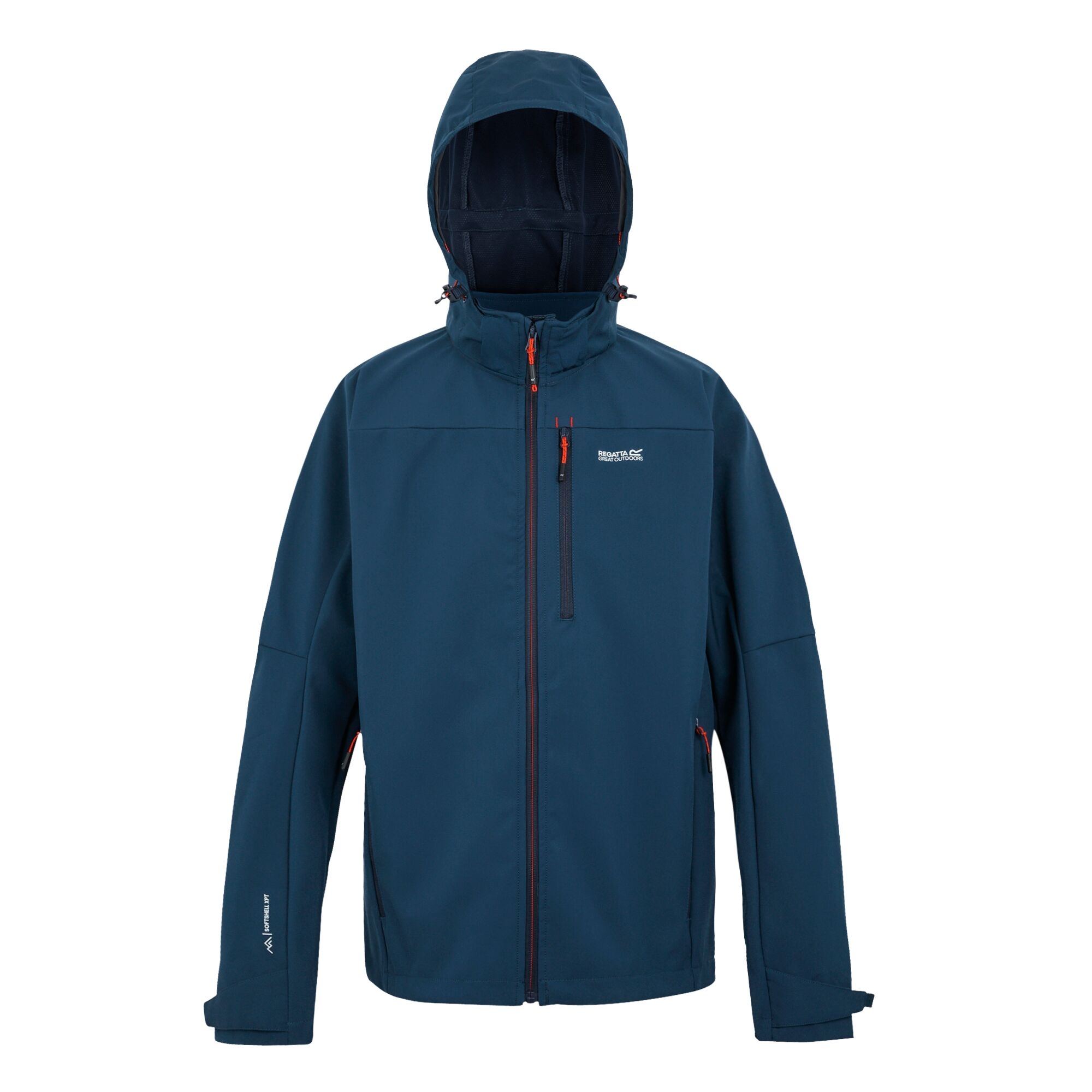Men's Arana Softshell Jacket | Moonlight Denim Tangerine Tango