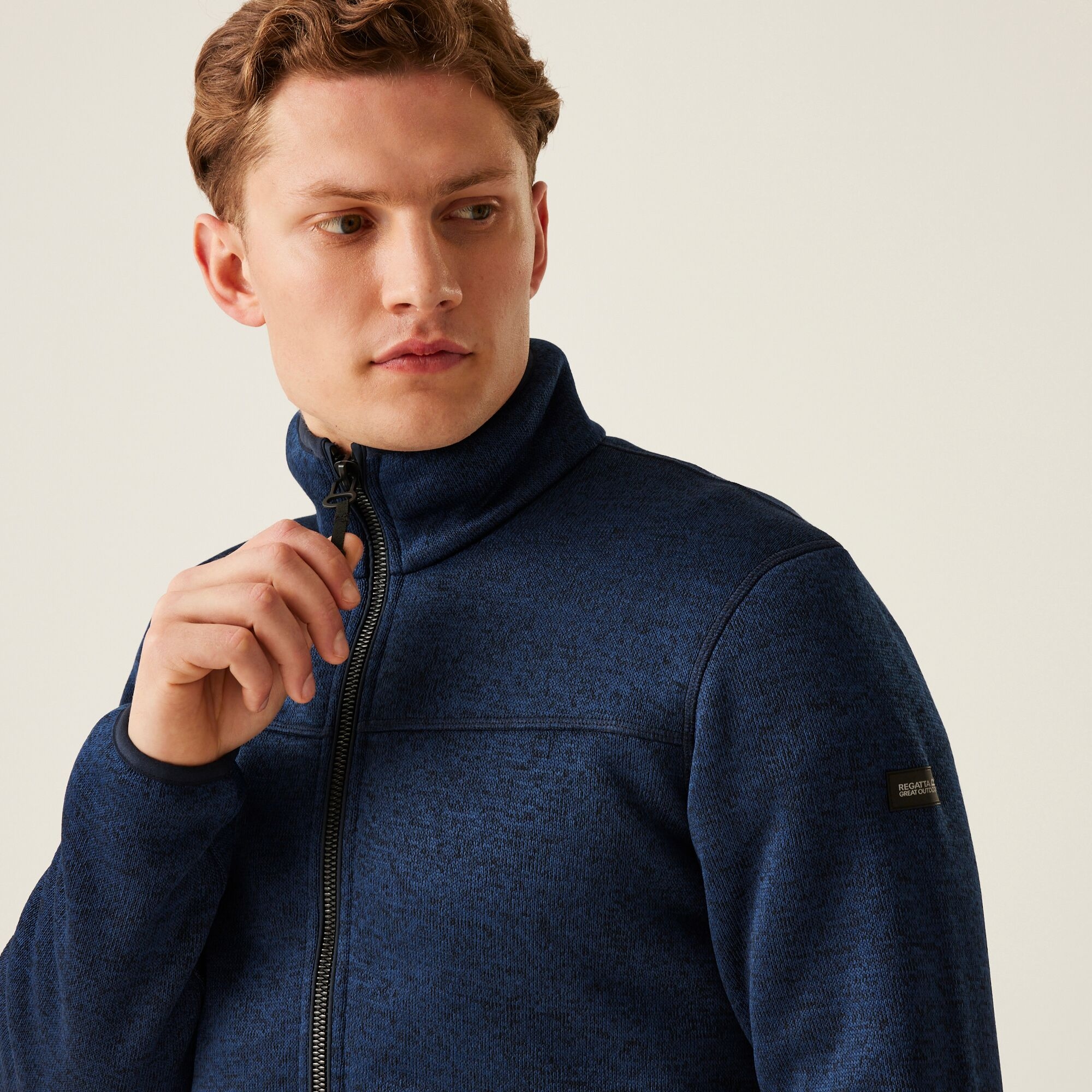 Men's Branleigh Full Zip Fleece | Navy Marl