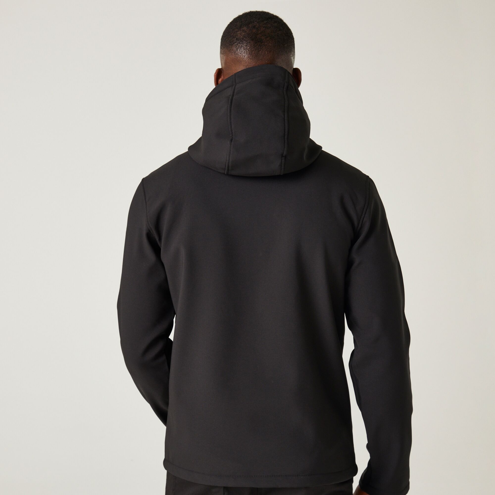 Men's Navigate 2 Layer Hooded Softshell Jacket | Black Classic Red