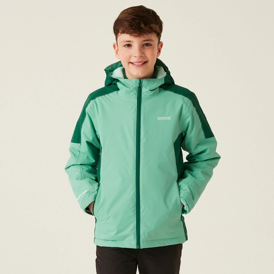 Kids' Hurdle V Waterproof Jacket | Dusty Green Rain Forest