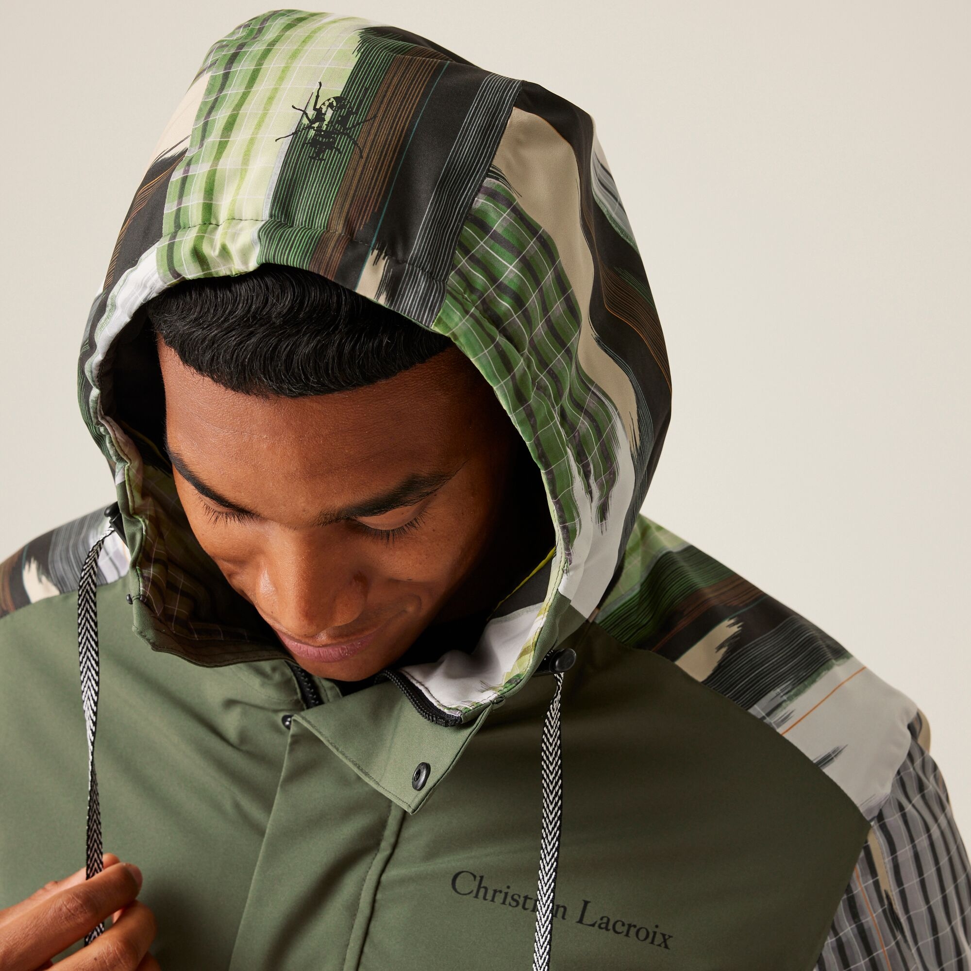 Christian Lacroix - Men's Lunel Waterproof Padded Jacket | Thyme Leaf Kimono Print