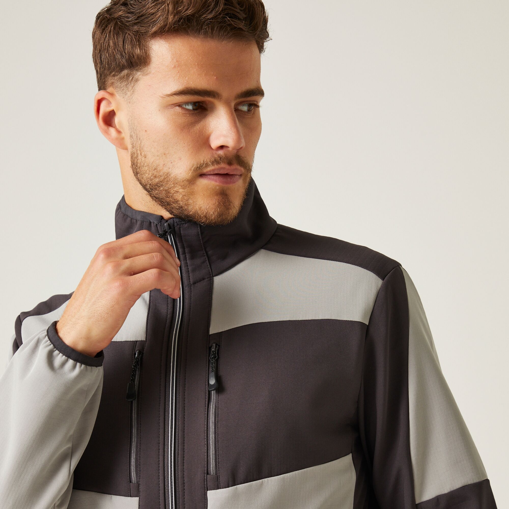 Men's E-Volve 2 Layer Softshell Jacket | Mineral Grey Ash