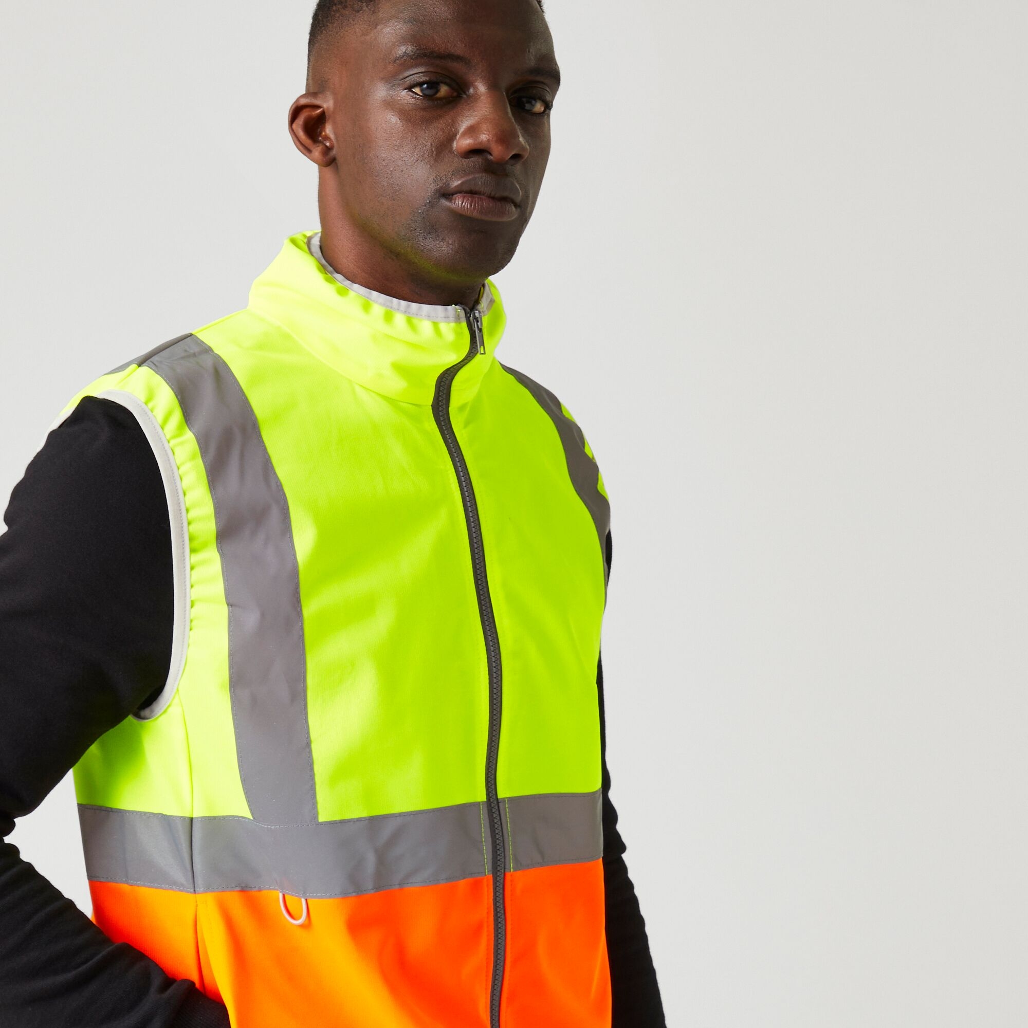 Men's Pro HI-VIS Full Zip Gilet | Yellow Orange