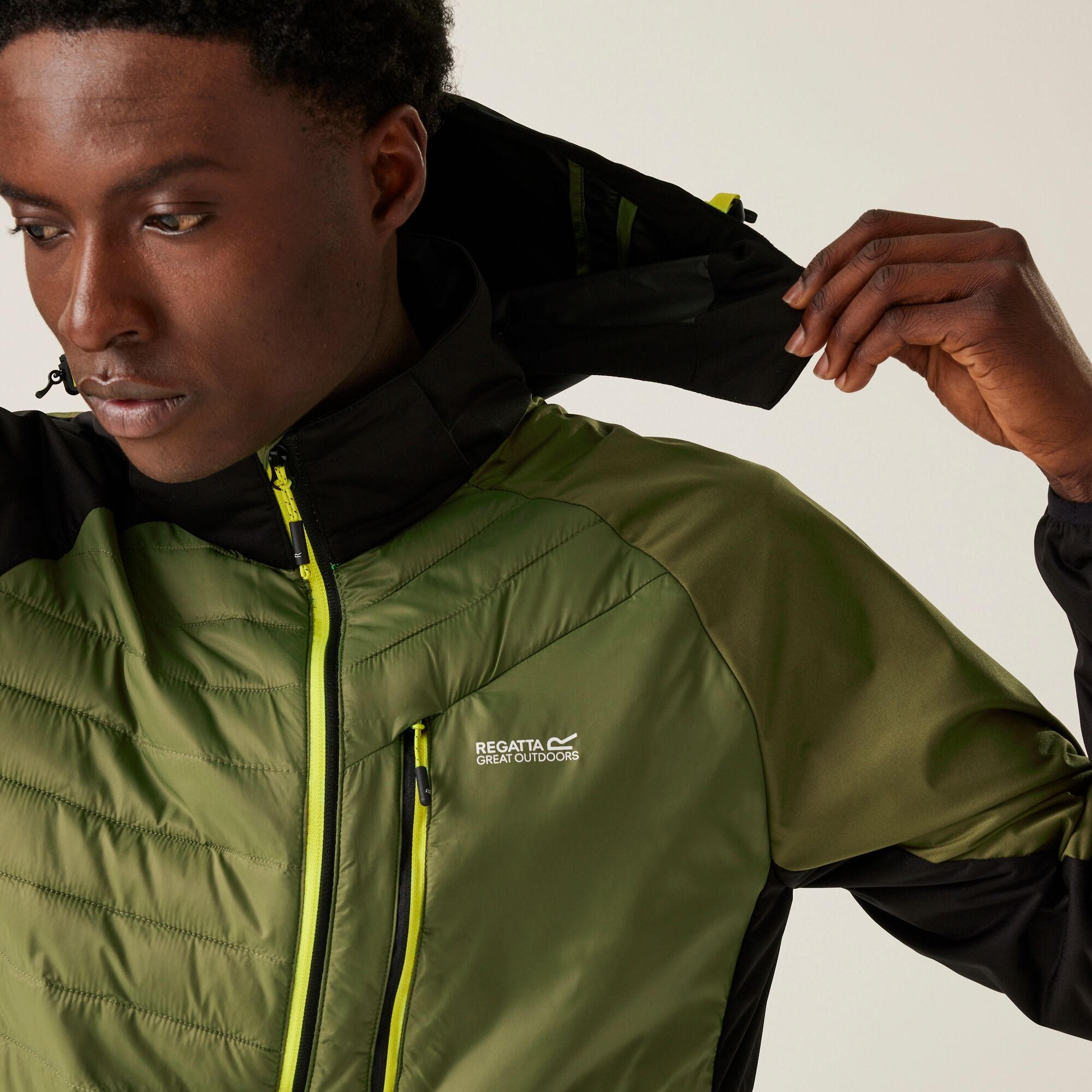 Men's Pro Hybrid Jacket | Nephrite Green Black