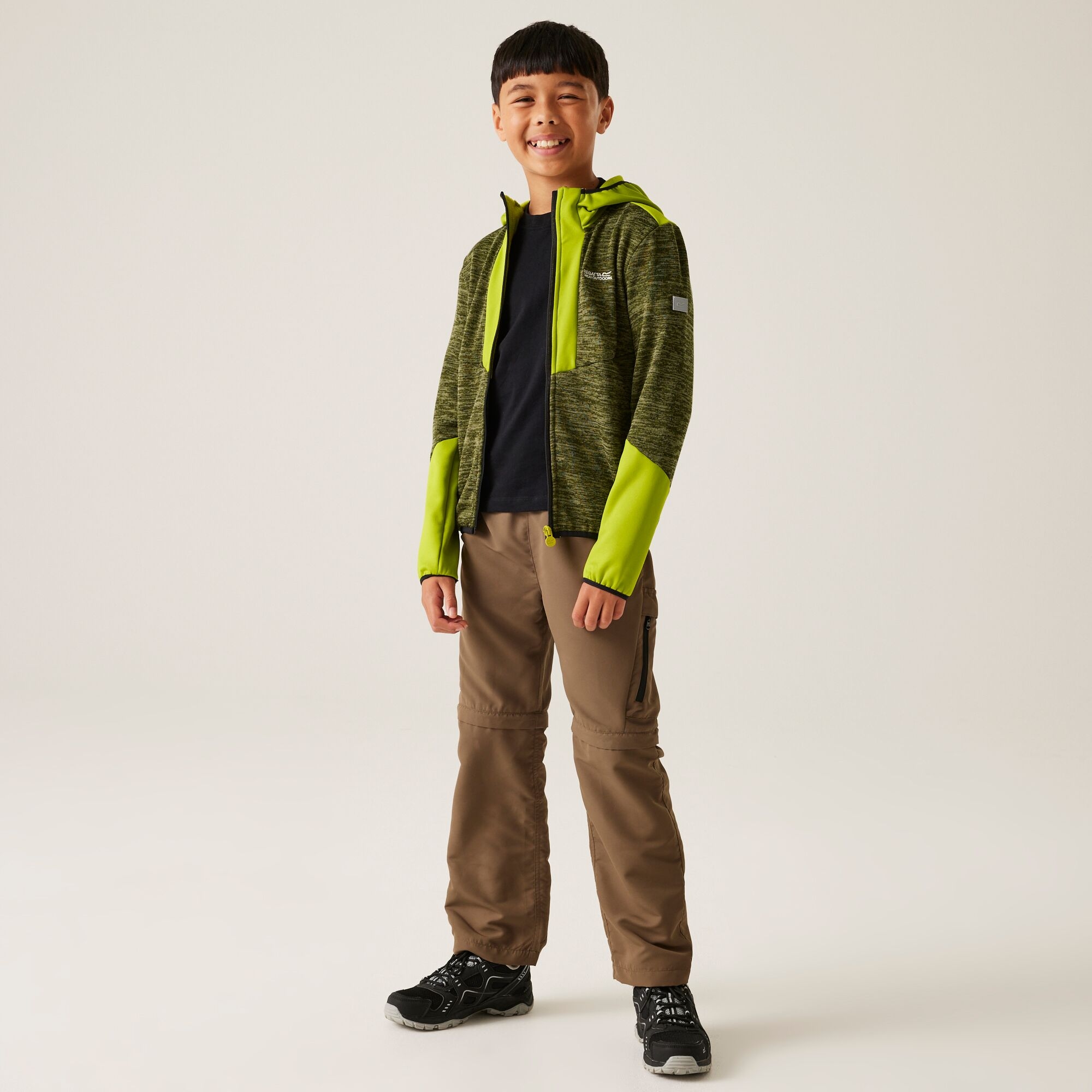 Kids' Dissolver X Full Zip Fleece | Nephrite Green Grenoble Green Black