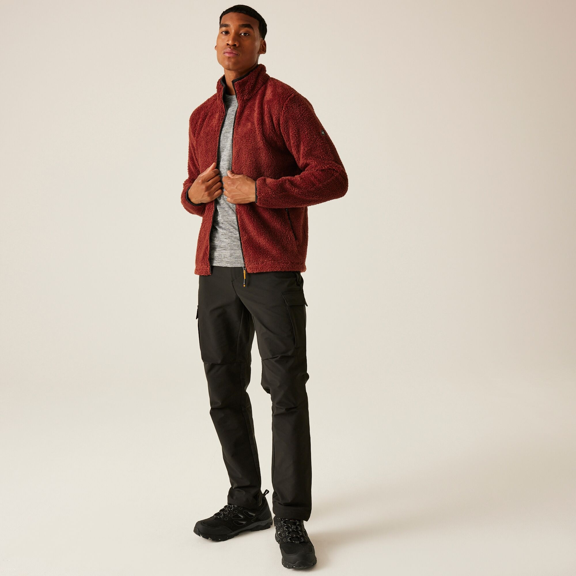Men's Midoor Fluffy Fleece | Red Ochre
