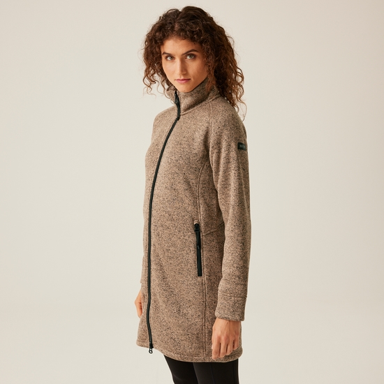 Women's Emilide Longer Length Fleece | Warm Taupe