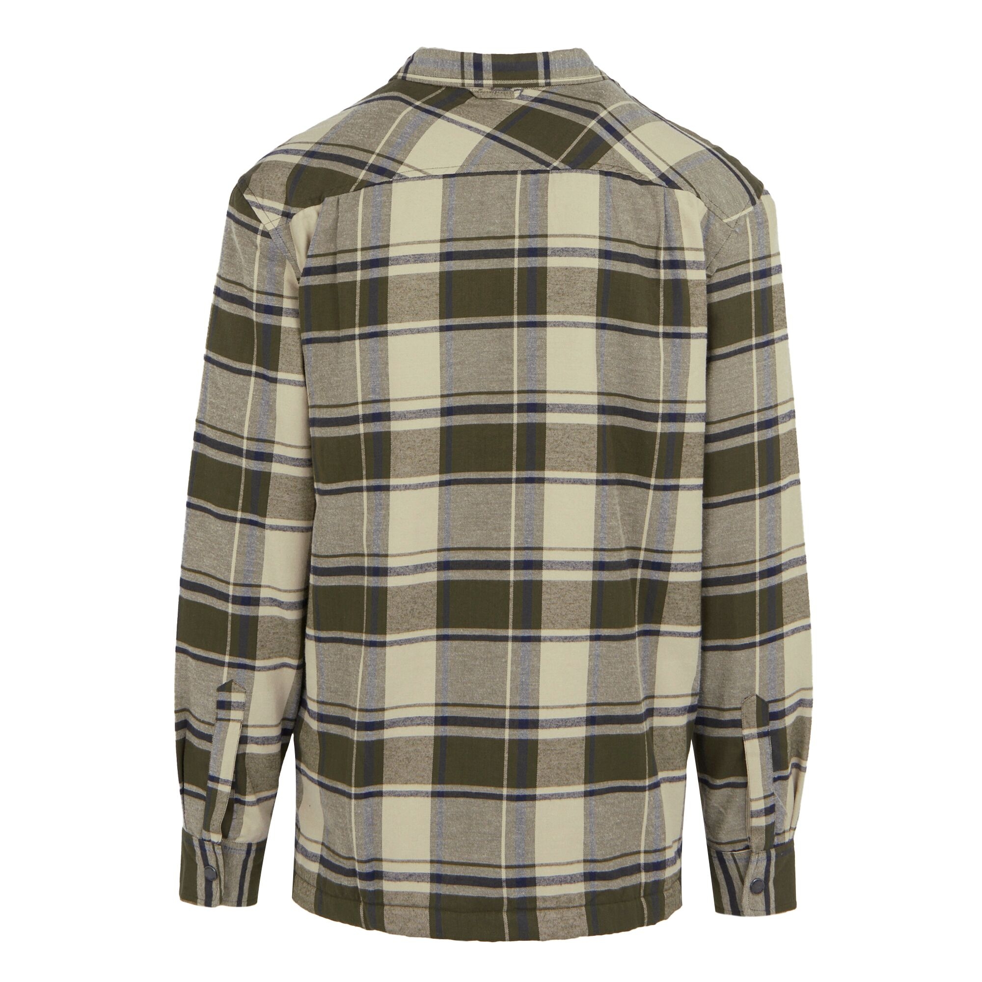 Men's Thamos Long Sleeved Checked Shirt | Dark Khaki Moonstruck