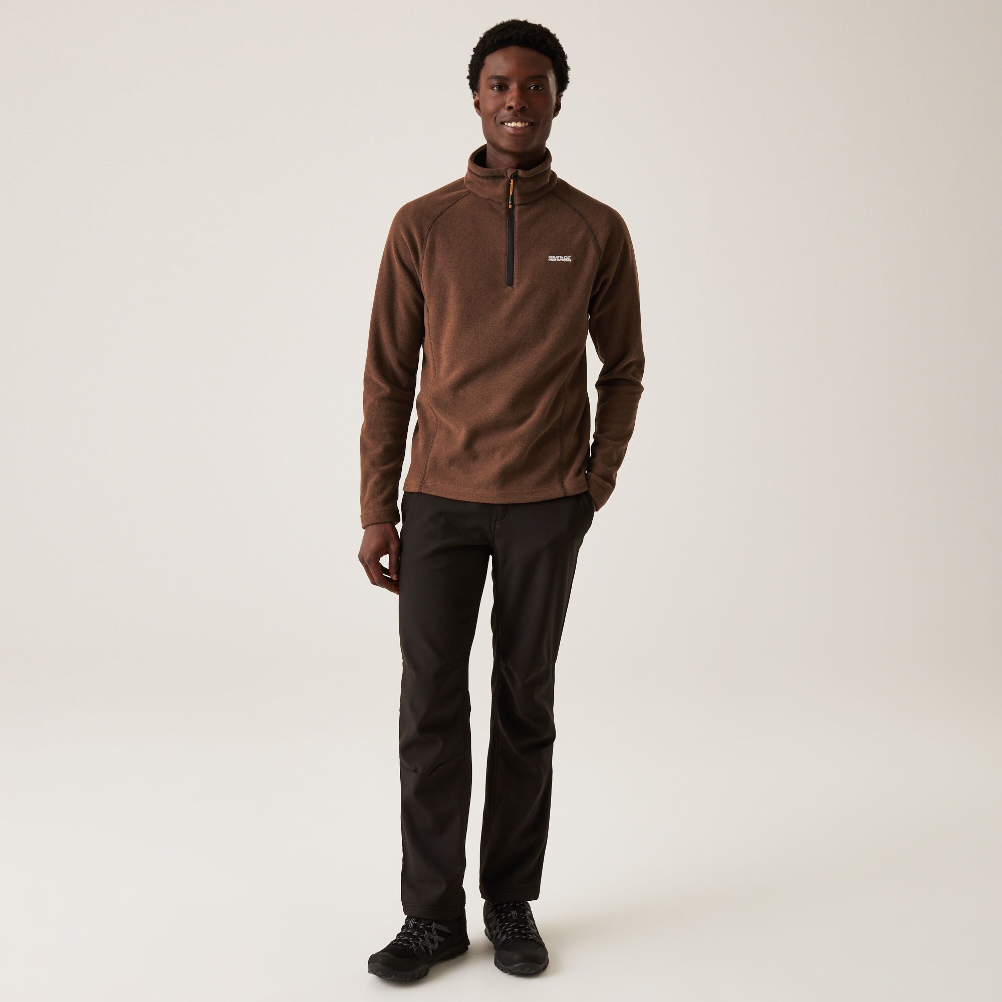 Men's Kenger Half Zip Midweight Fleece | Dark Brown