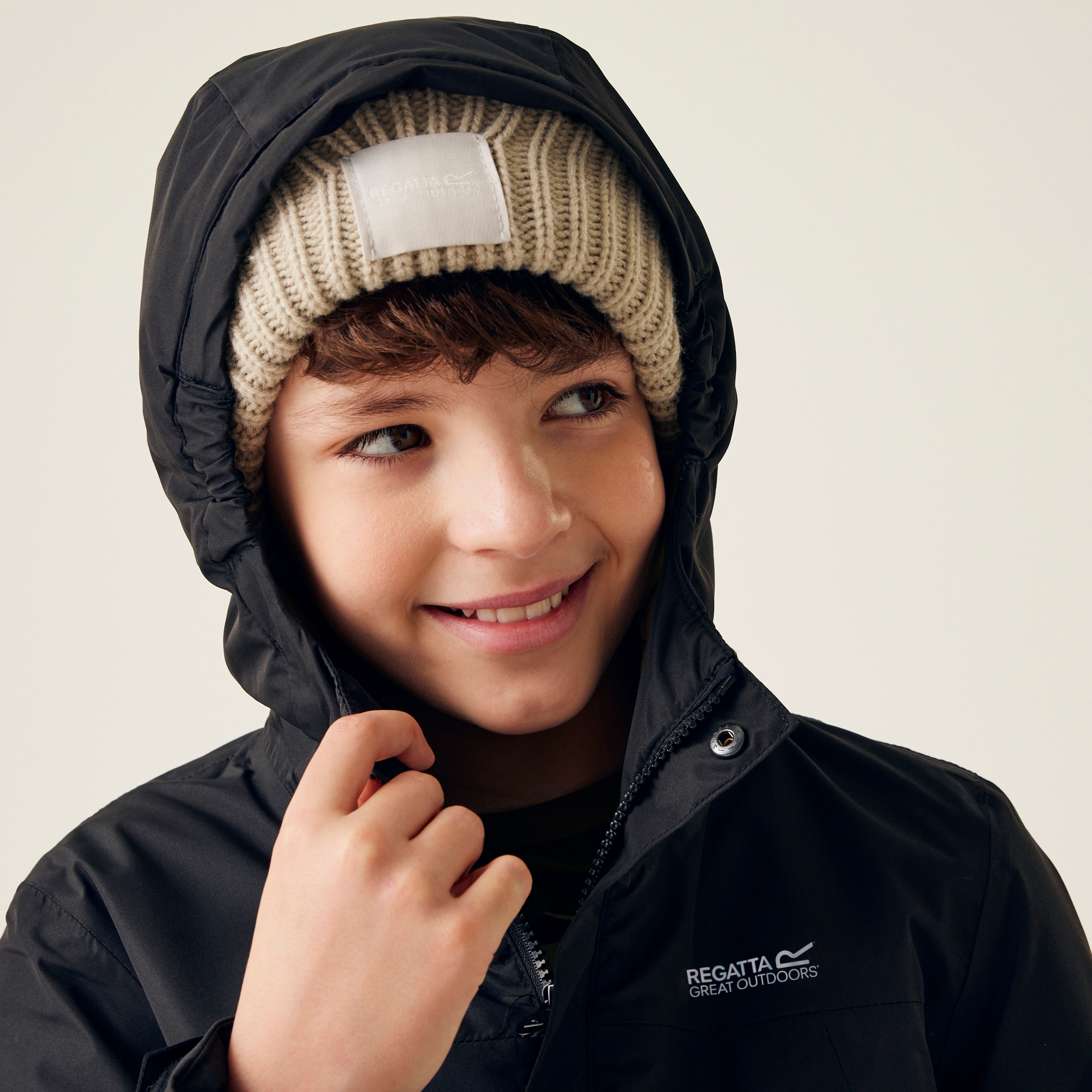 Kids' Farbank Waterproof Jacket | Black Oat