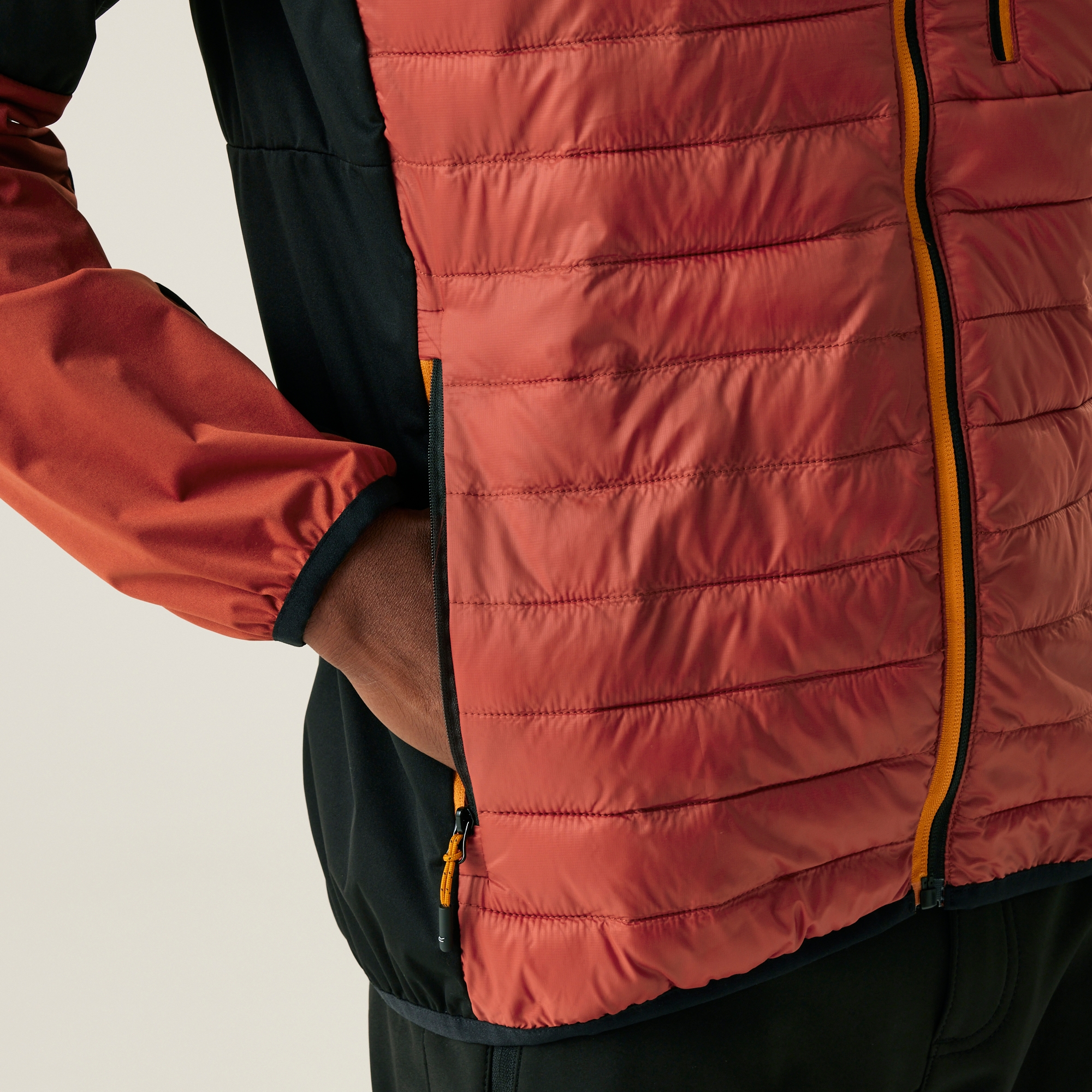 Men's Pro Hybrid Jacket | Red Ochre Black
