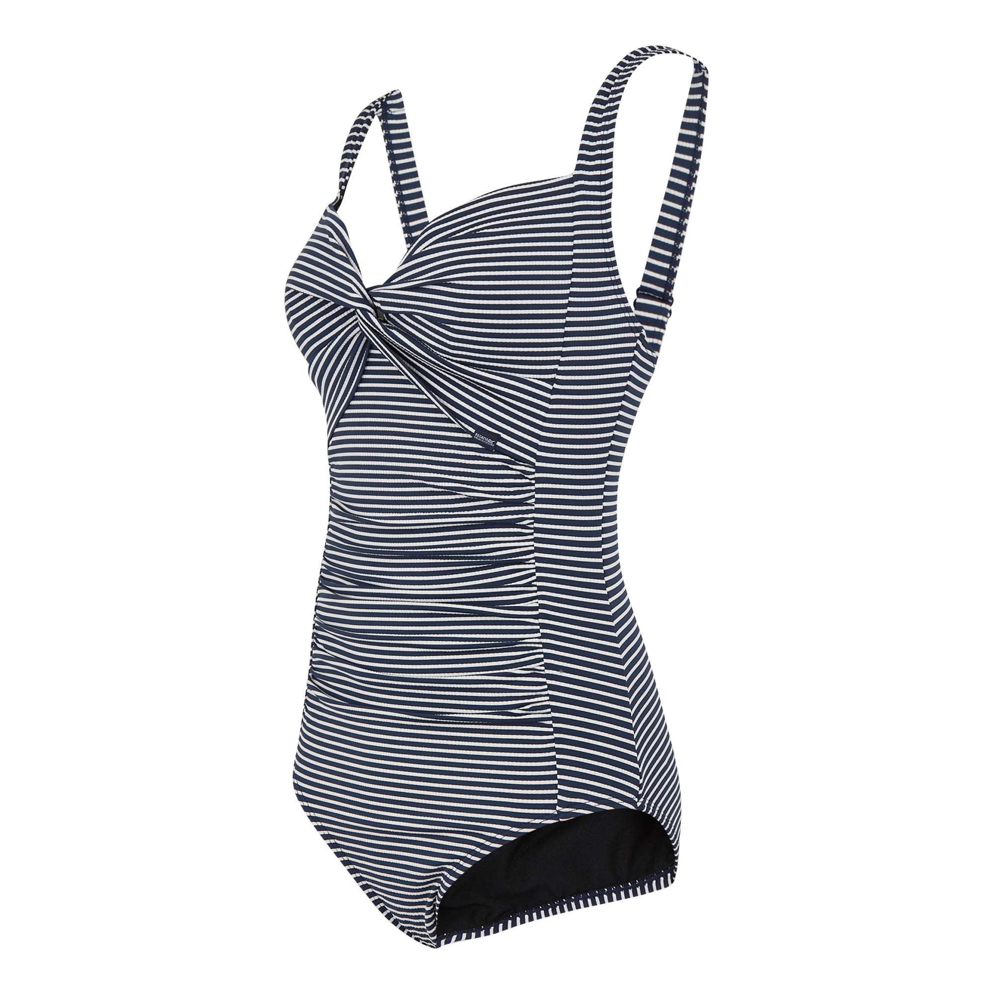Women's Sakari Tummy Control Costume | Navy White Seeksucker Stripe