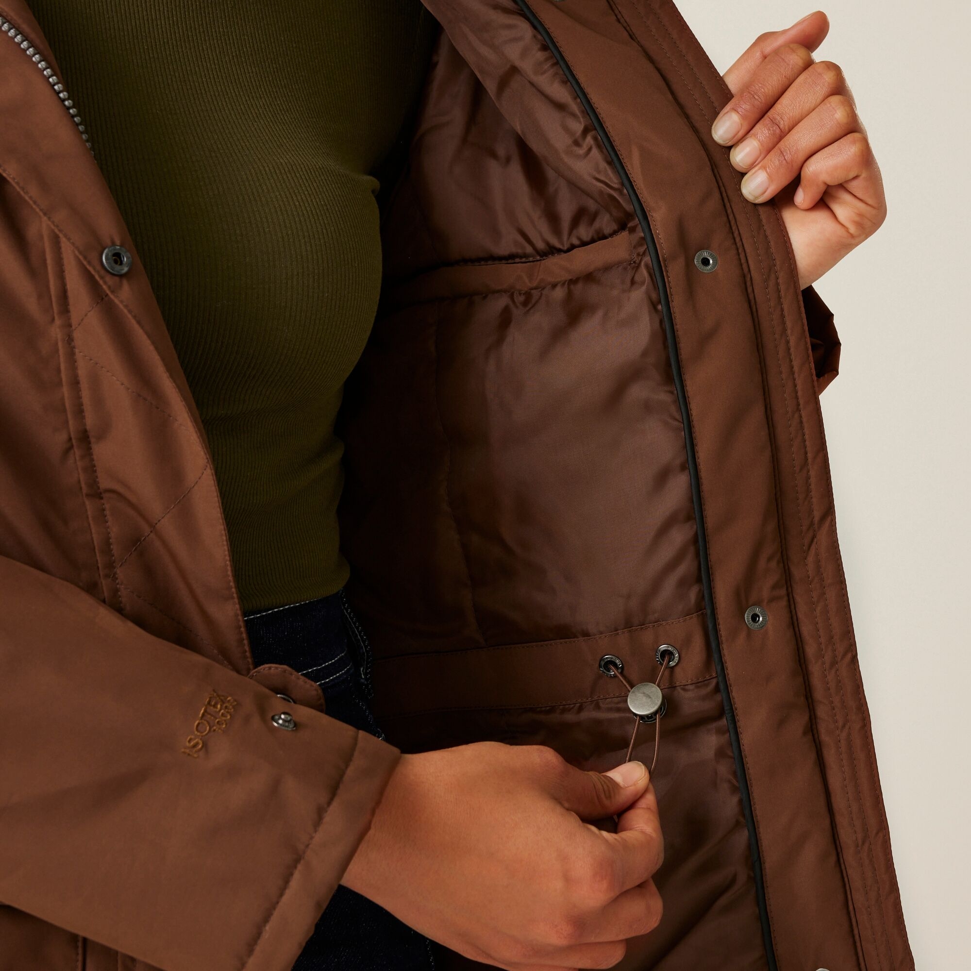Women's Sabinka II Fur Trim Parka Jacket | Dark Brown