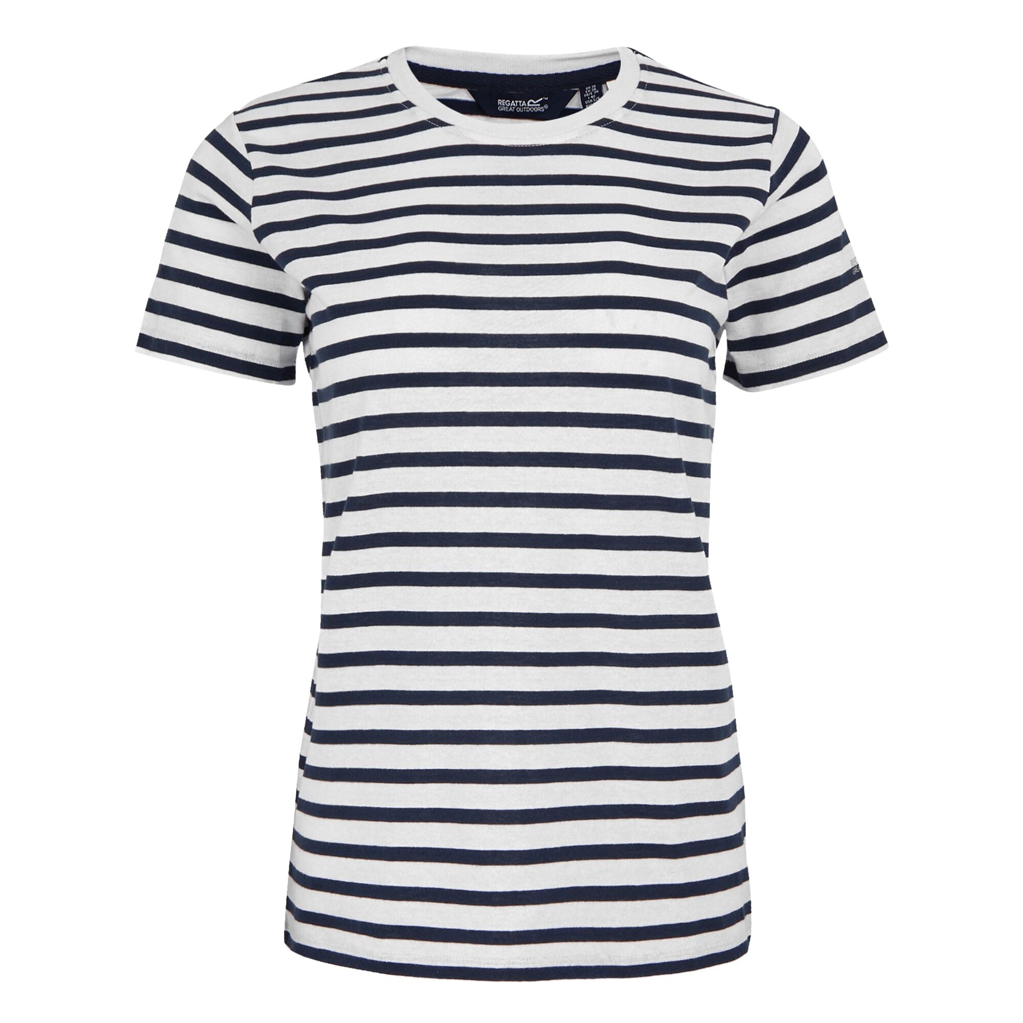 Women's Bayletta Short Sleeve T-Shirt | White Navy Stripe