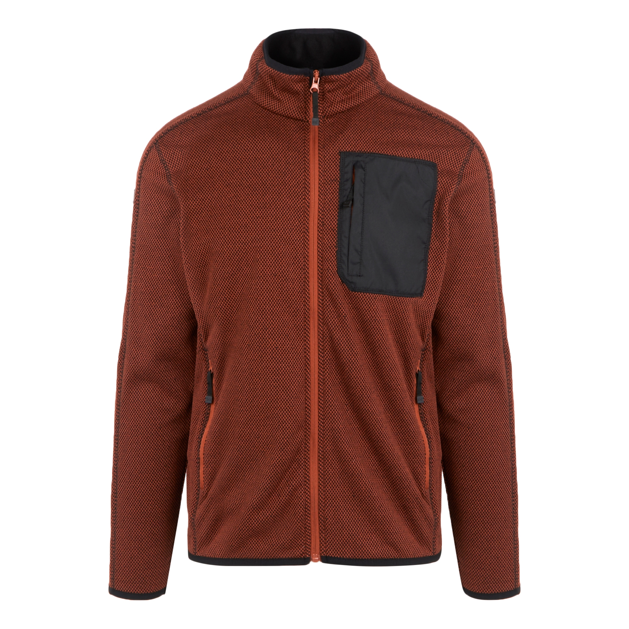 Men's Kitom Full Zip Fleece | Red Ochre Marl