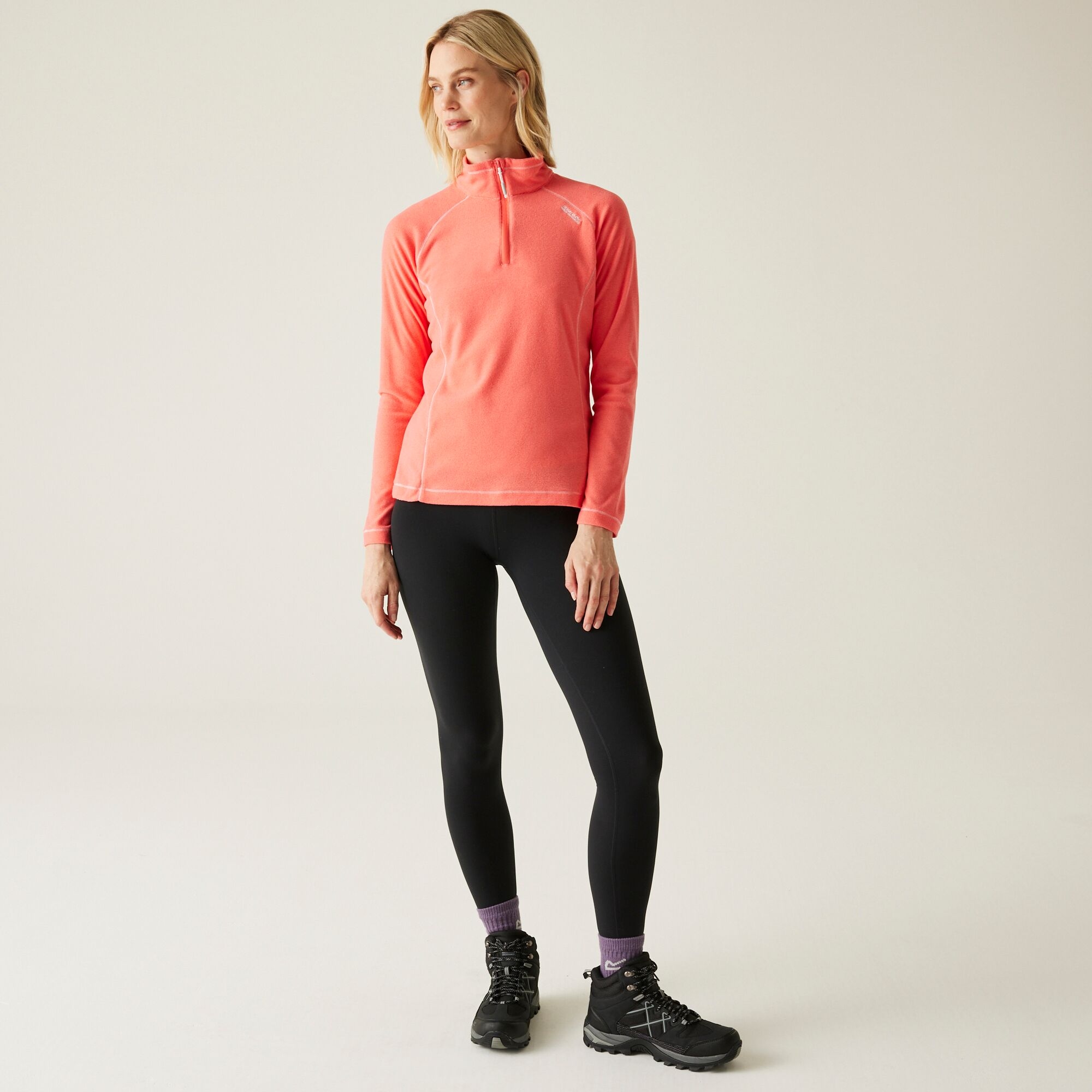 Women's Montes Lightweight Half-Zip Fleece | Peach Bloom Shell Pink