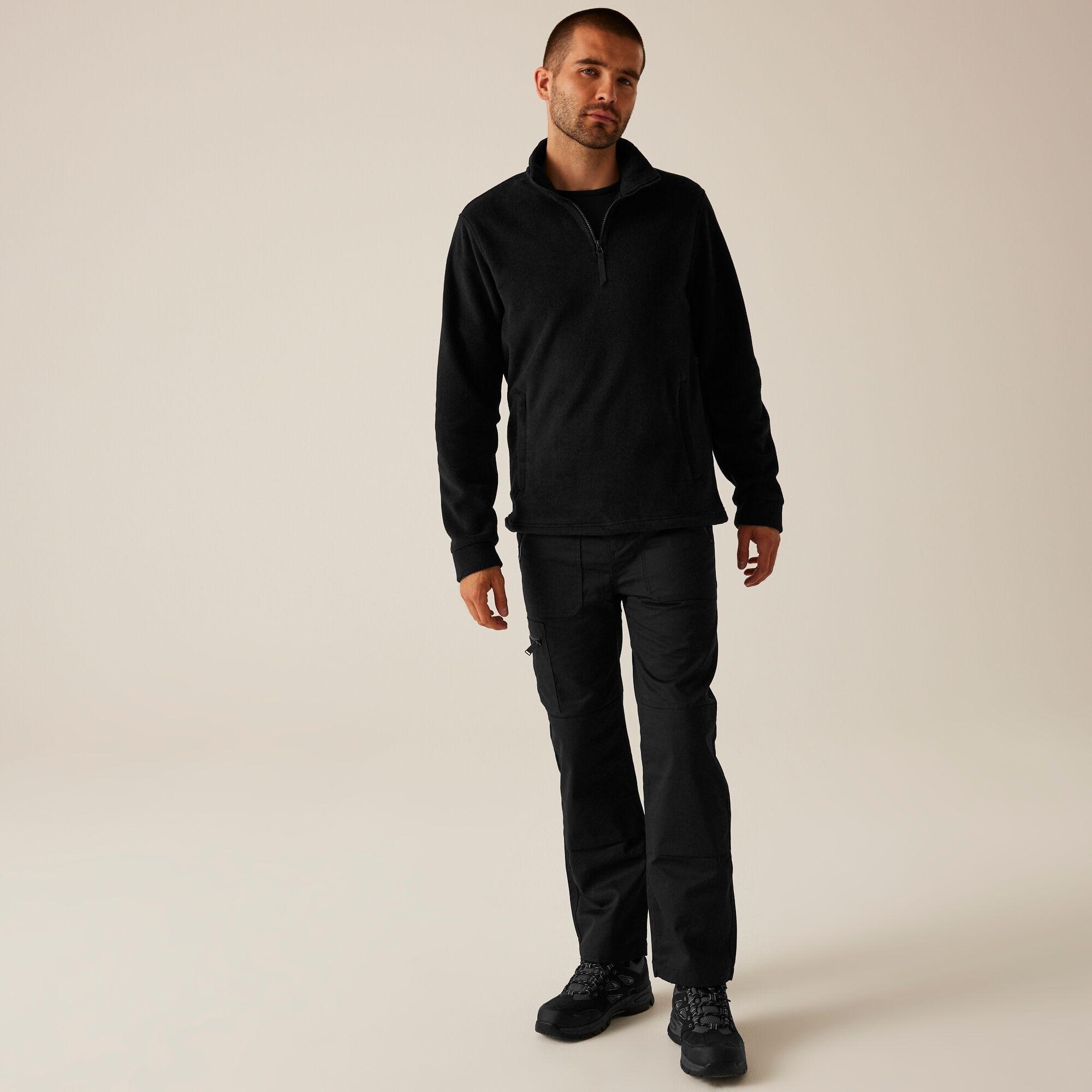 Men's Thor Overhead Half Zip Fleece | Black