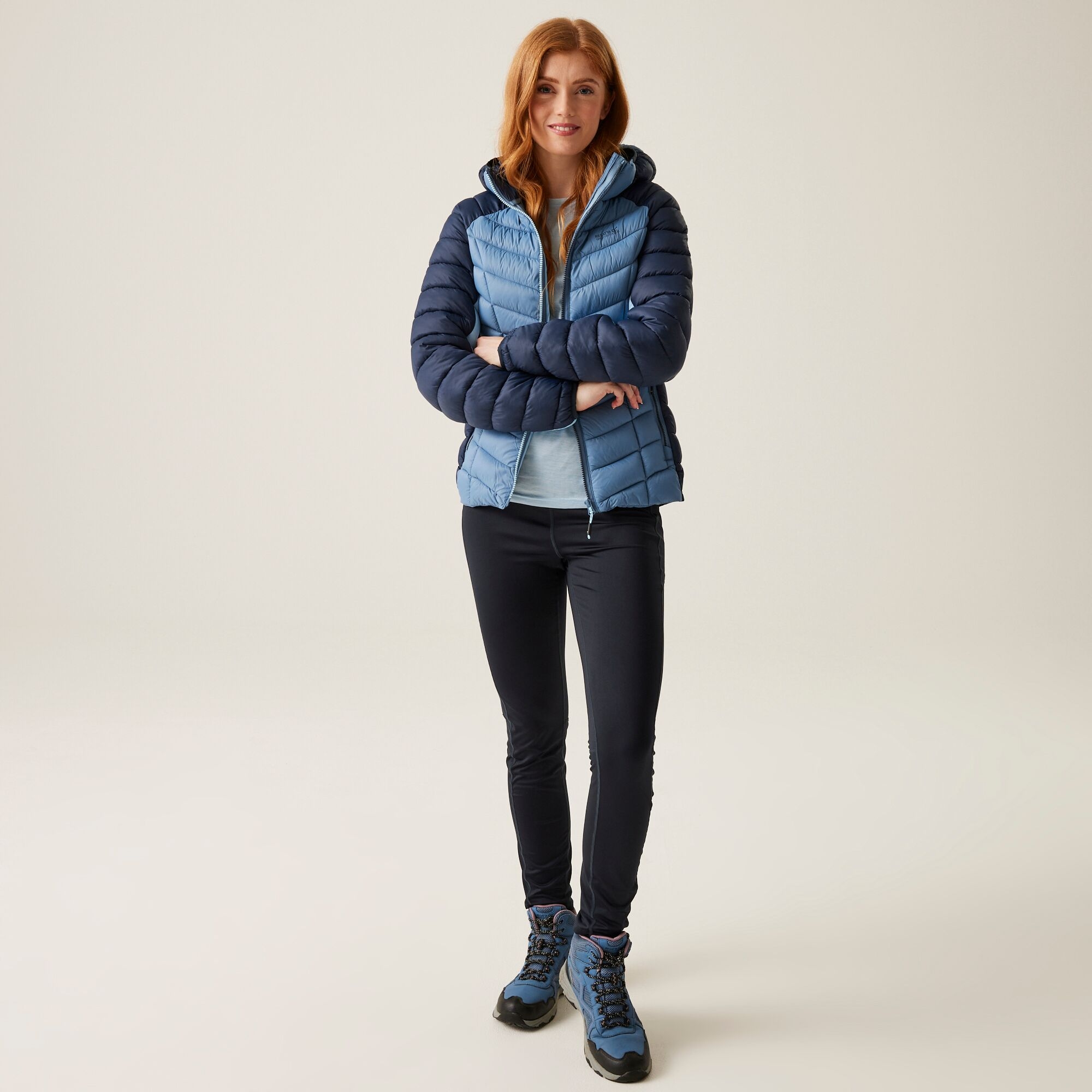 Women's Dalent Quilted Hooded Jacket | Navy Coronet Blue