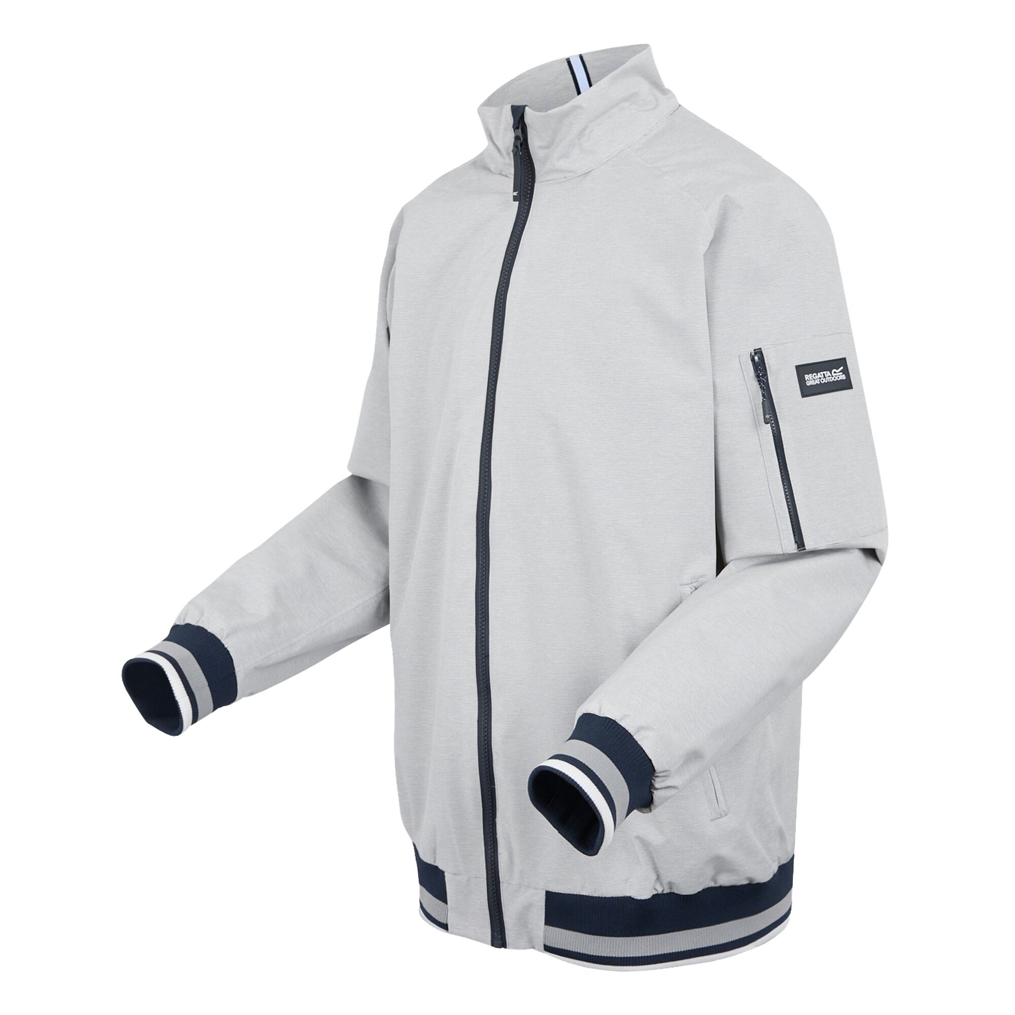 Men's Shorebay III Waterproof Jacket | Silver Grey Linear Stripe