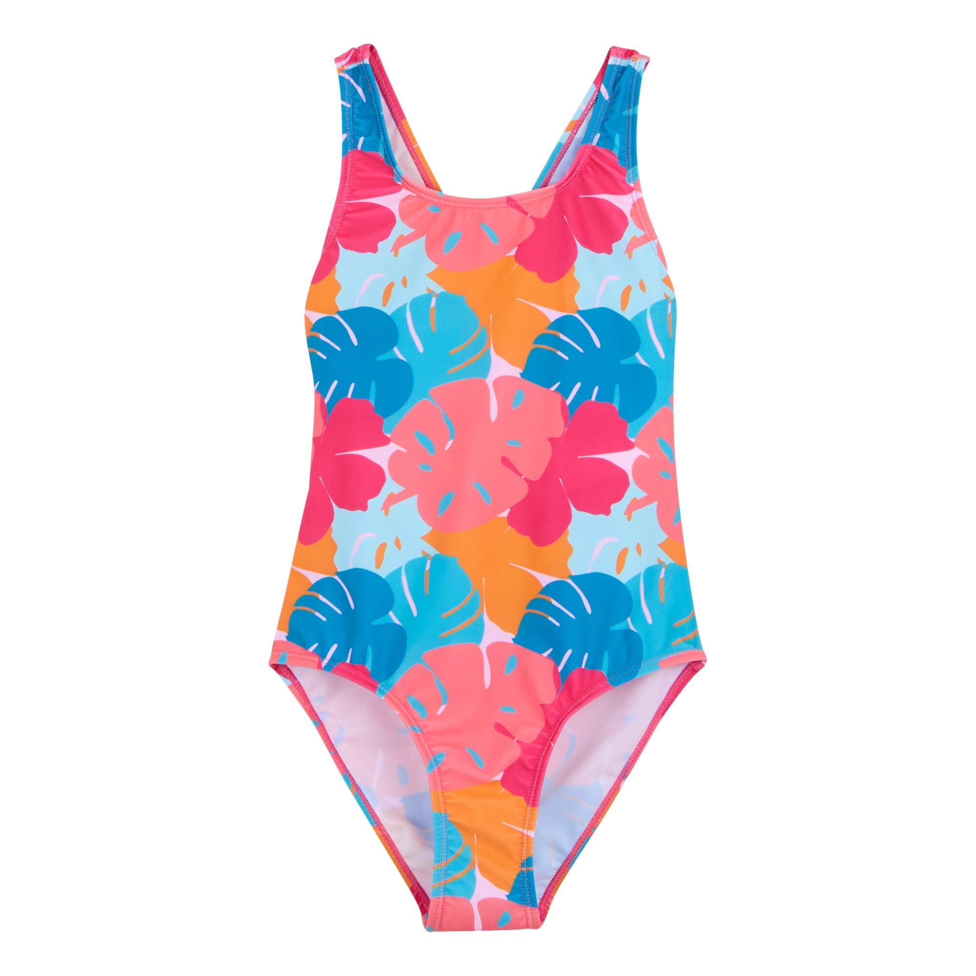 Kids' Katrisse Swimming Costume | Tropical Leaf Print