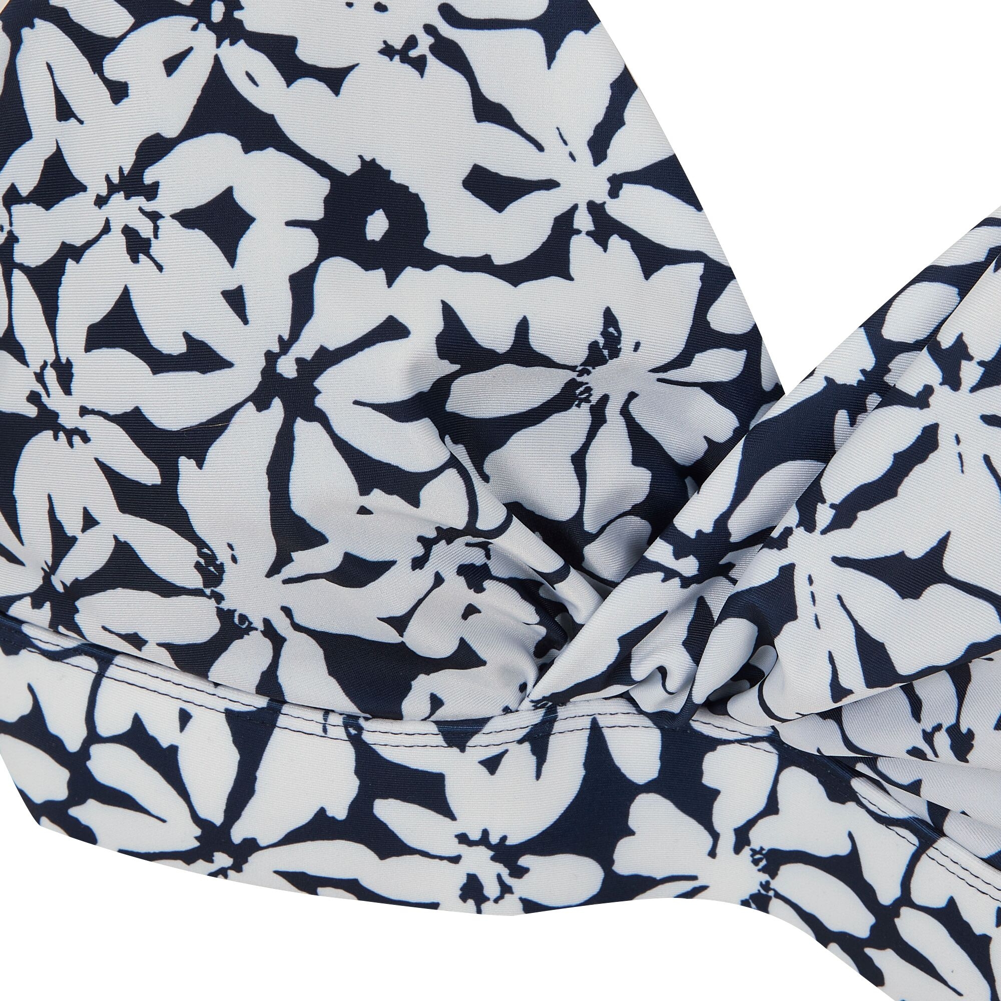 Women's Paloma Bikini Top | Navy White Large Floral