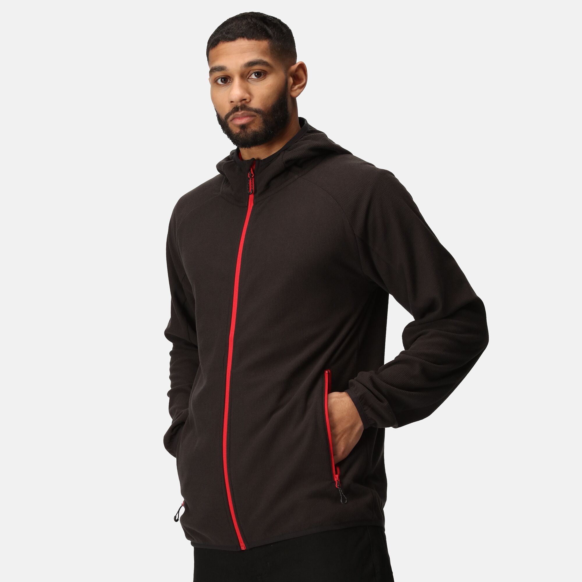 Men's Navigate Full-Zip Fleece | Black Classic Red