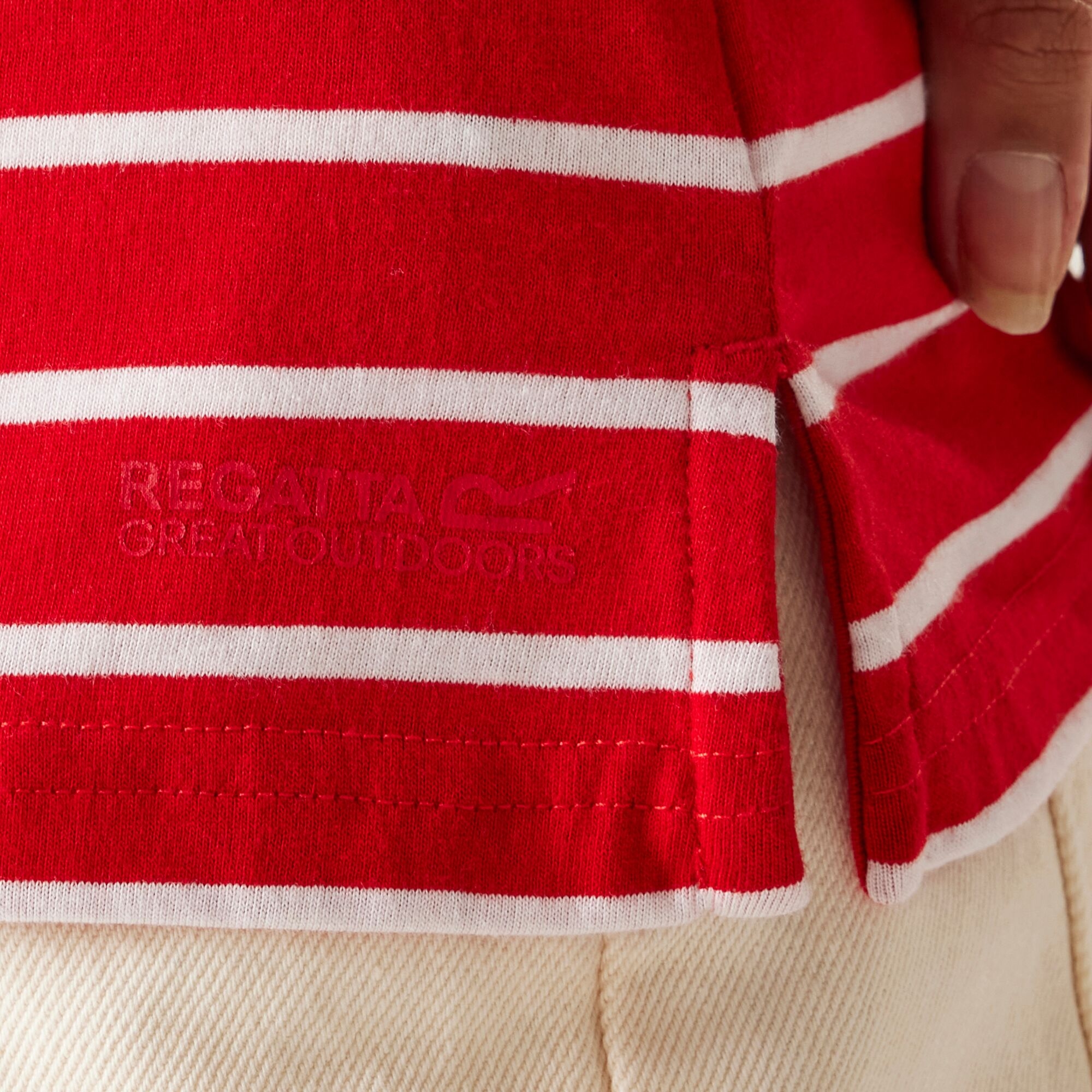 Women's Bayletta II 3/4 Sleeve Top  | High Risk Red White Stripe