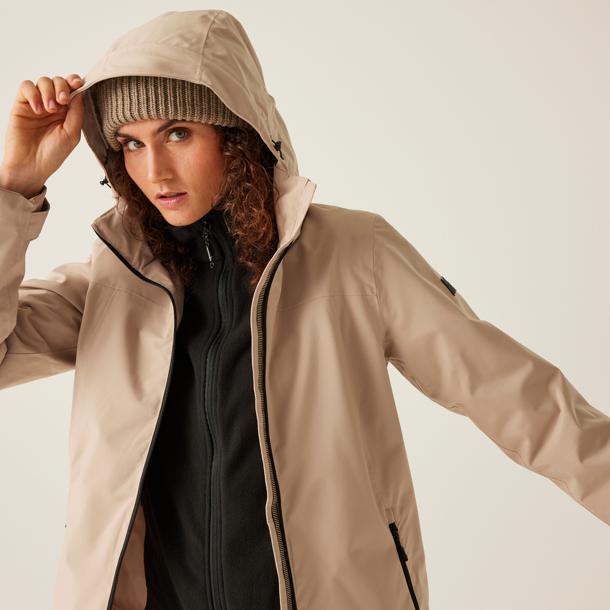 Women's Coriver 3-in-1 Jacket | Warm Taupe Black Inner