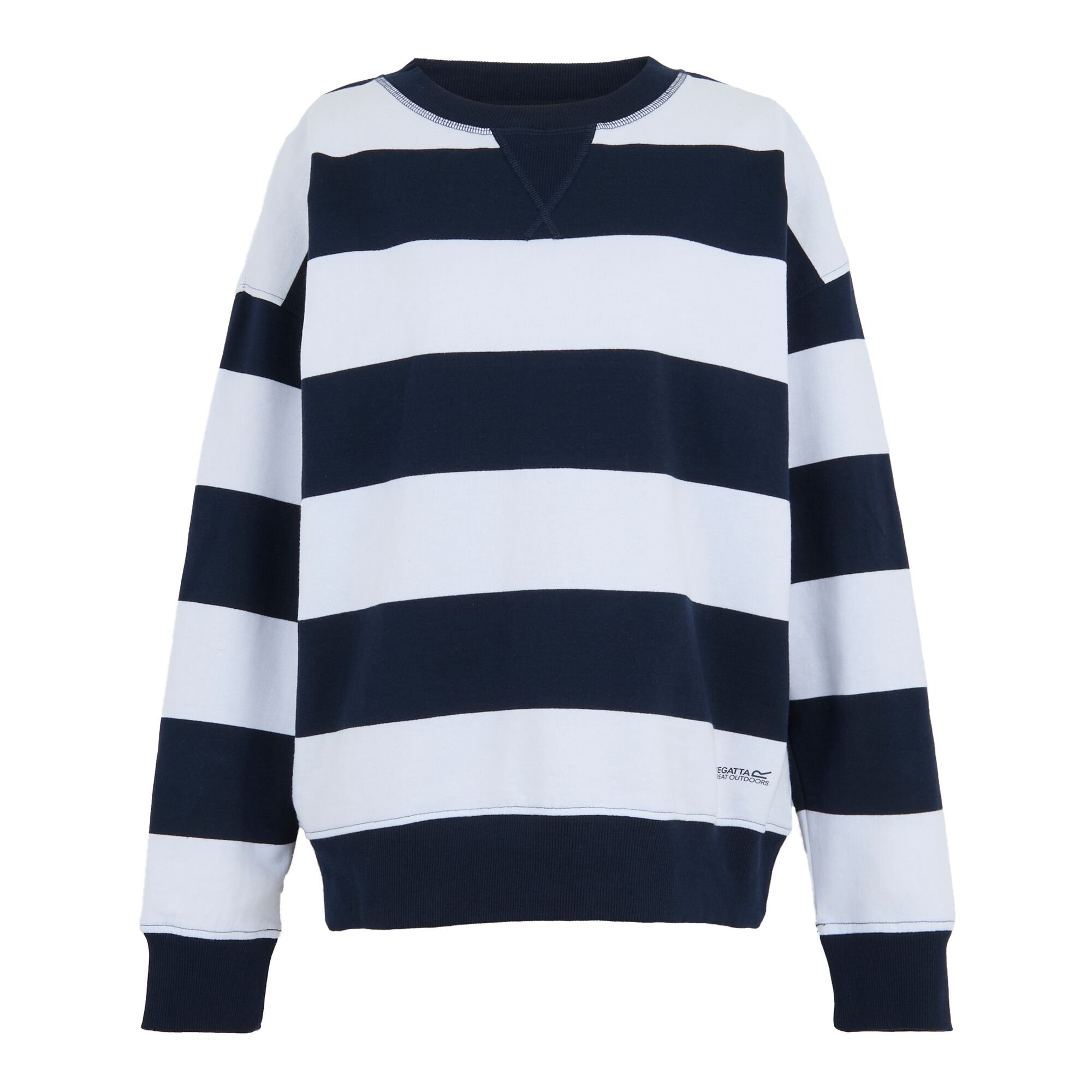 Women's Avika II Crew Neck Jumper | Navy White Stripe
