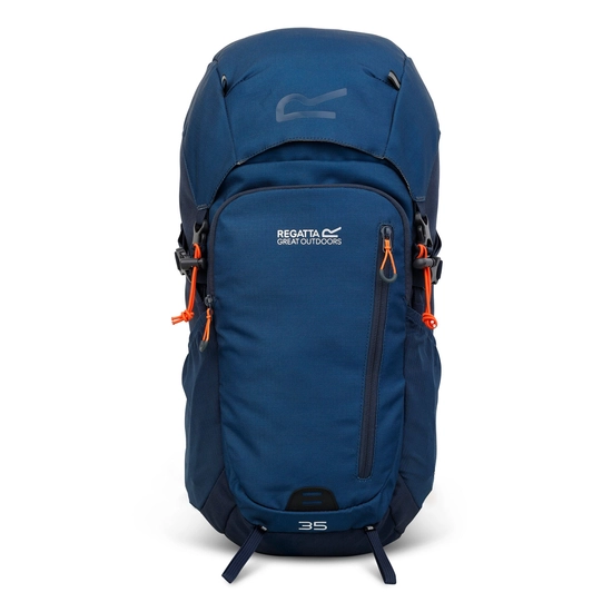 Highton V2 35L Backpack | Oxford blue Seal Grey Blaze Orange