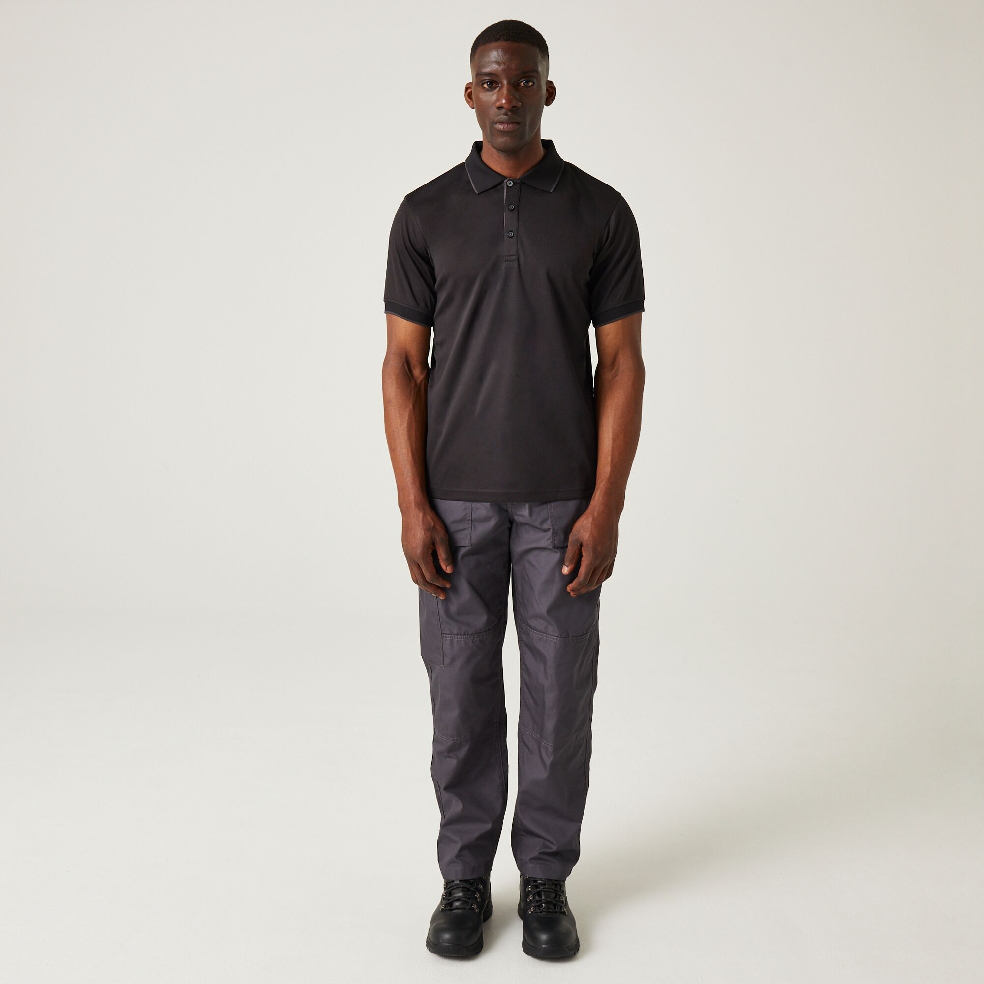 Men's Navigate Short Sleeve Polo Shirt | Black Seal