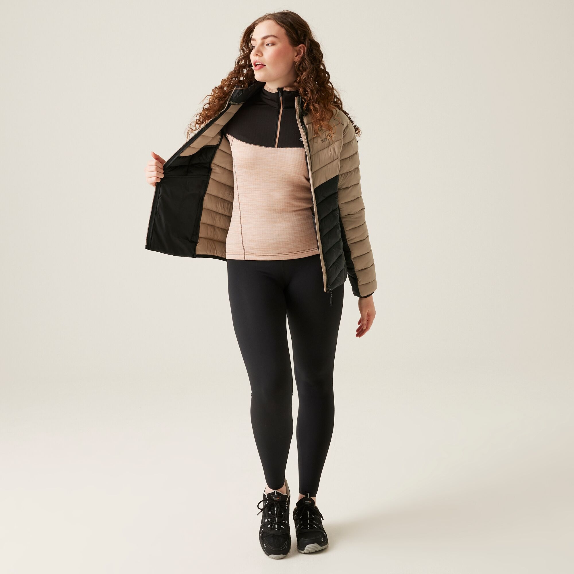 Women's Dalent Quilted Jacket | Warm Taupe Black