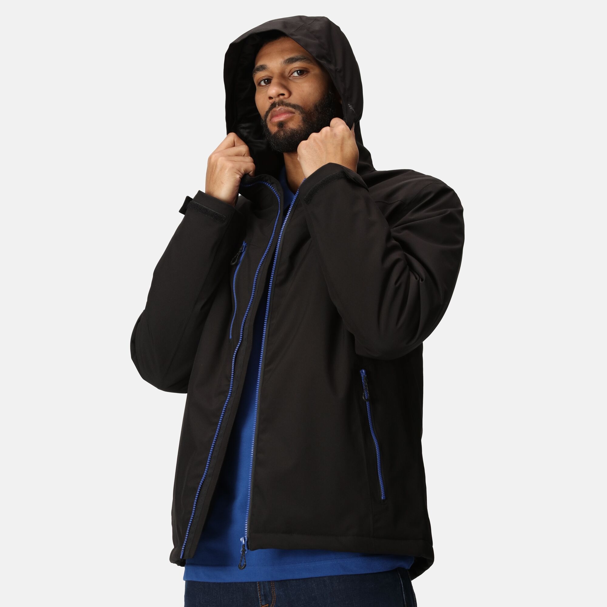 Men's Navigate Insulated Jacket | Black New Royal