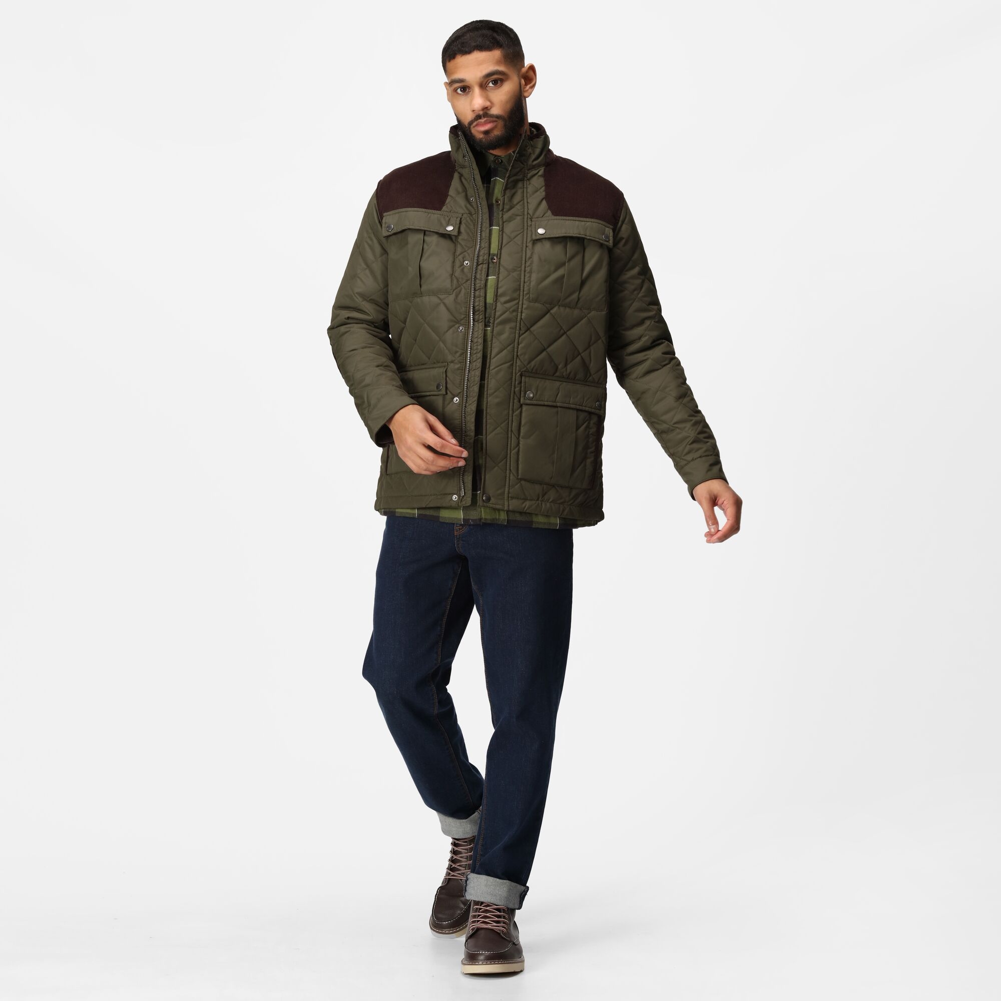 Men's Padbury Quilted Jacket | Dark Khaki