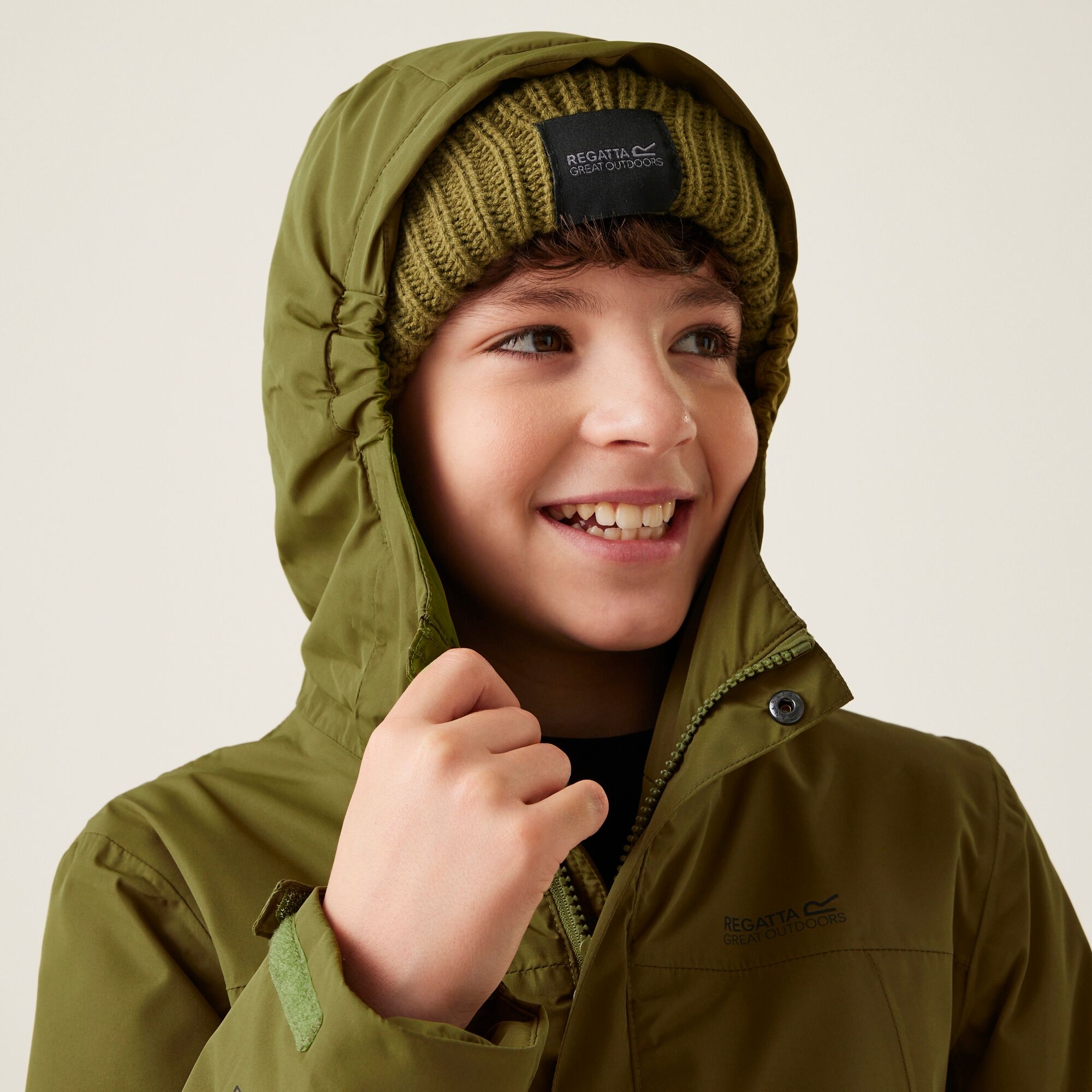 Kids' Farbank Waterproof Jacket | Nephrite Green Black