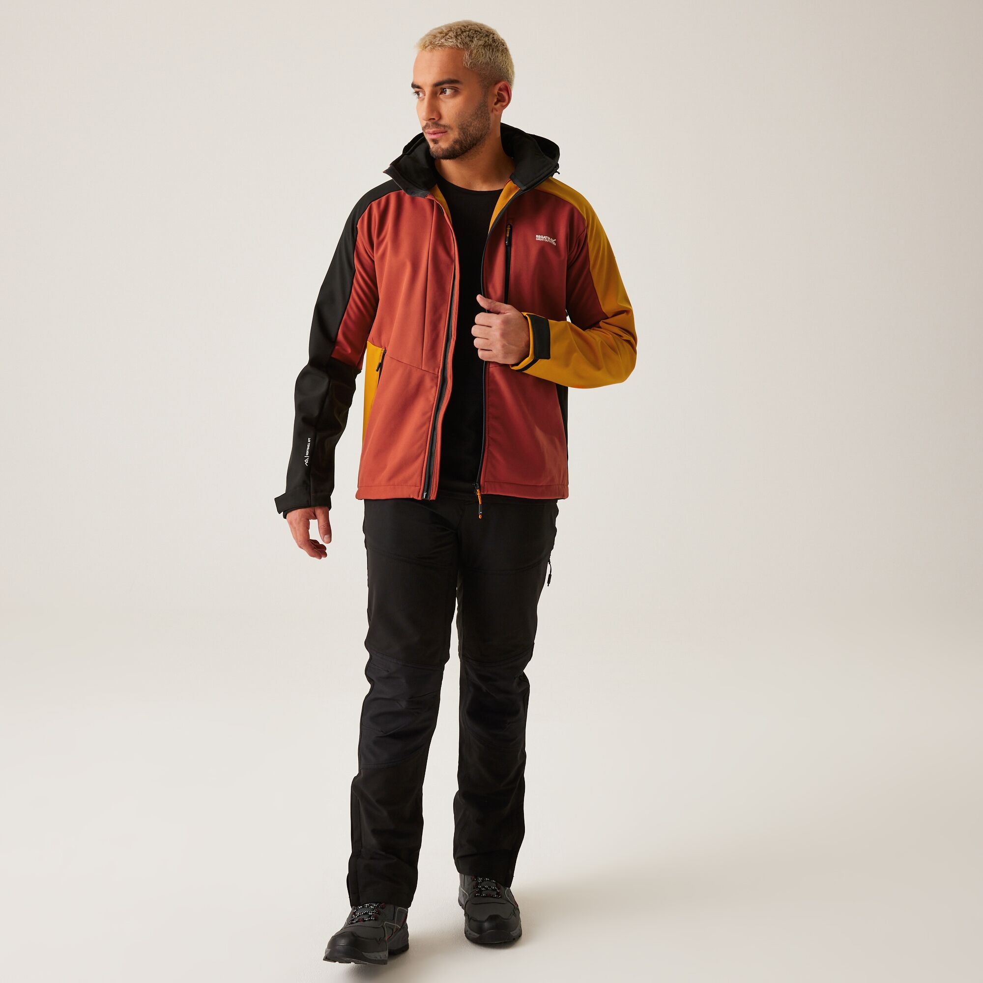 Men's Hewitts X Softshell Jacket | Red Ochre Black