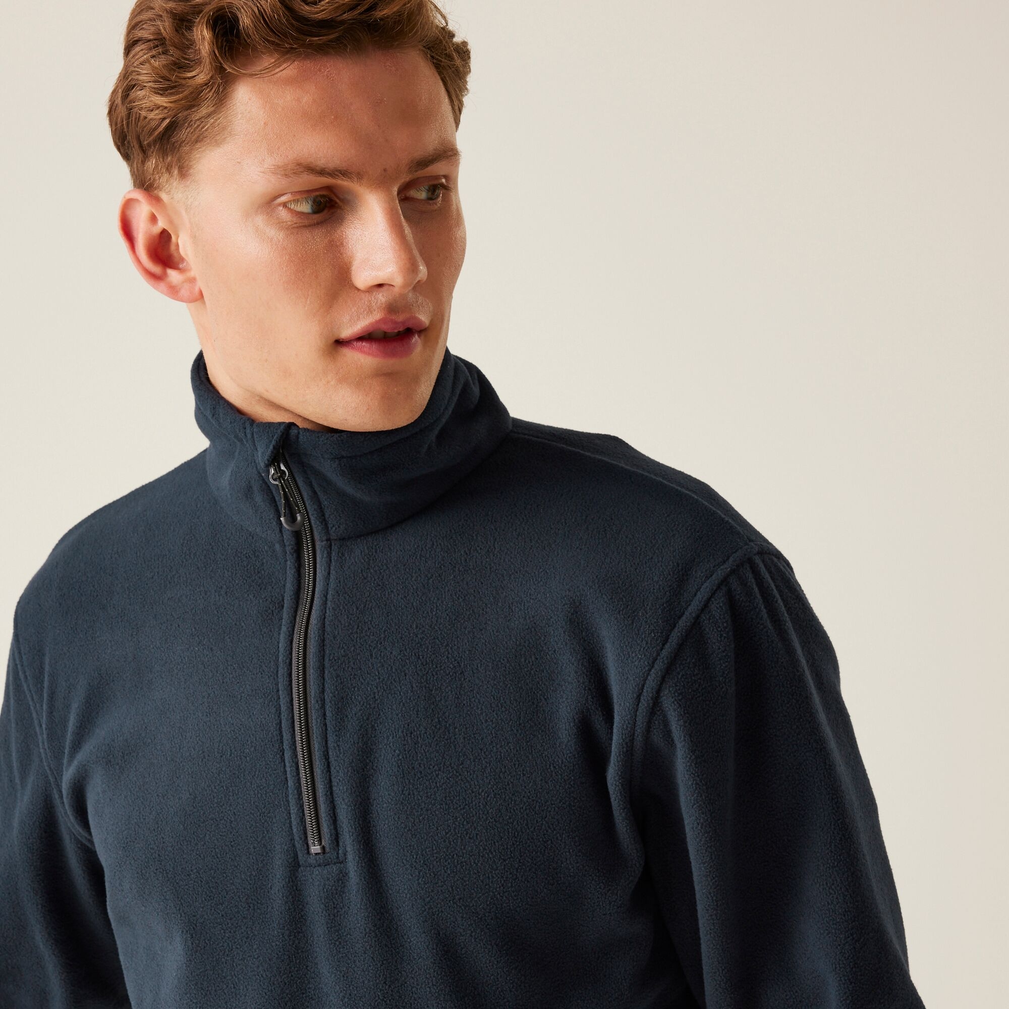 Men's Honestly Made 100% Recycled Half Zip Fleece | Navy
