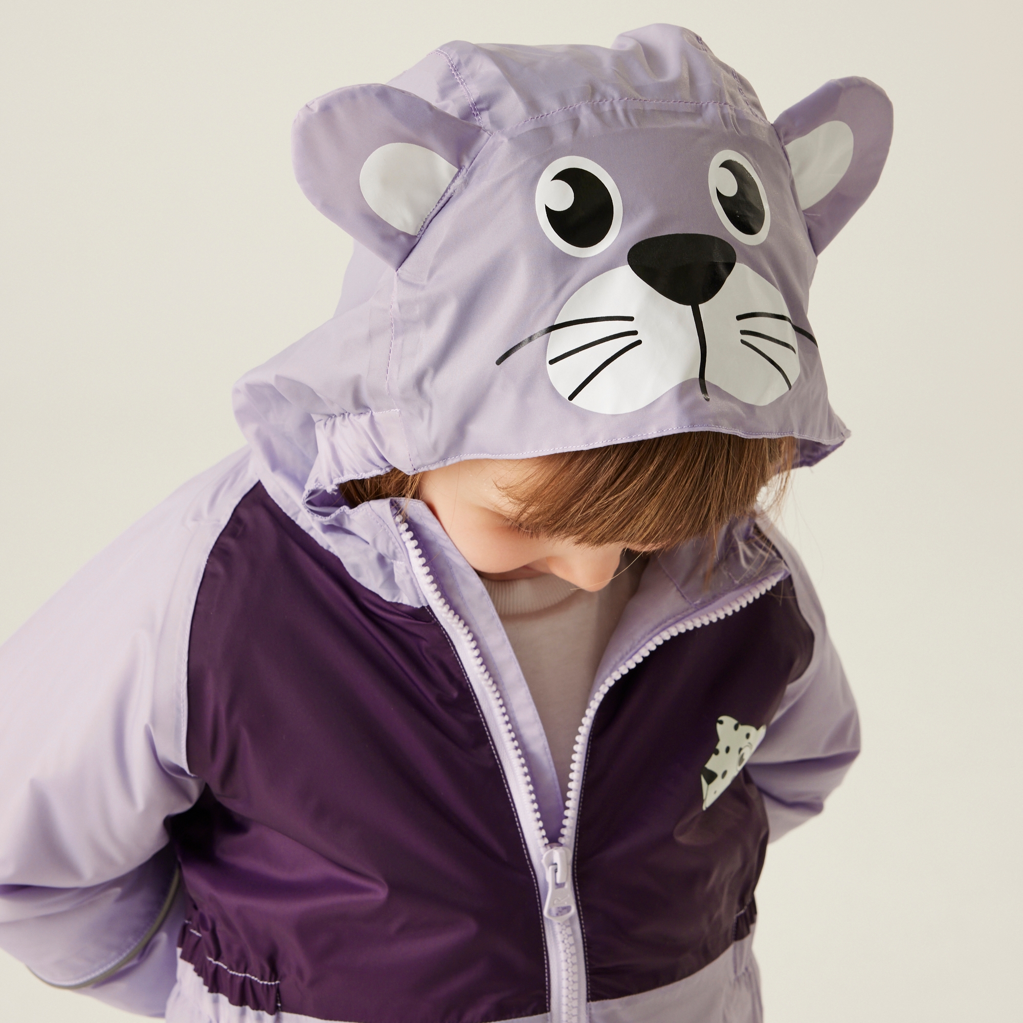 Kids' Mudplay III Waterproof Puddle Suit | Shyla The Leopard Lilac Frost