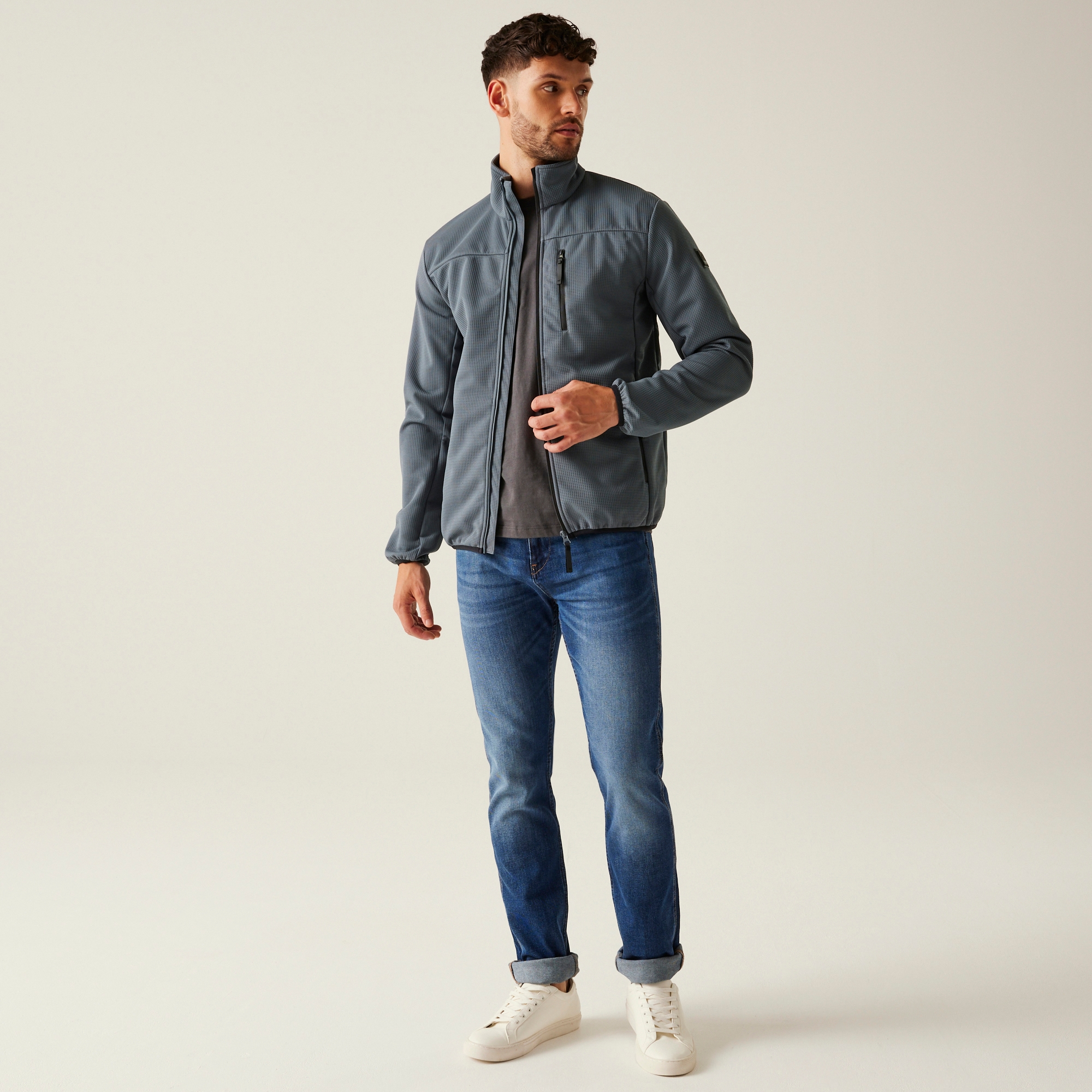 Men's Romain Softshell Jacket | Stormy Weather Ash