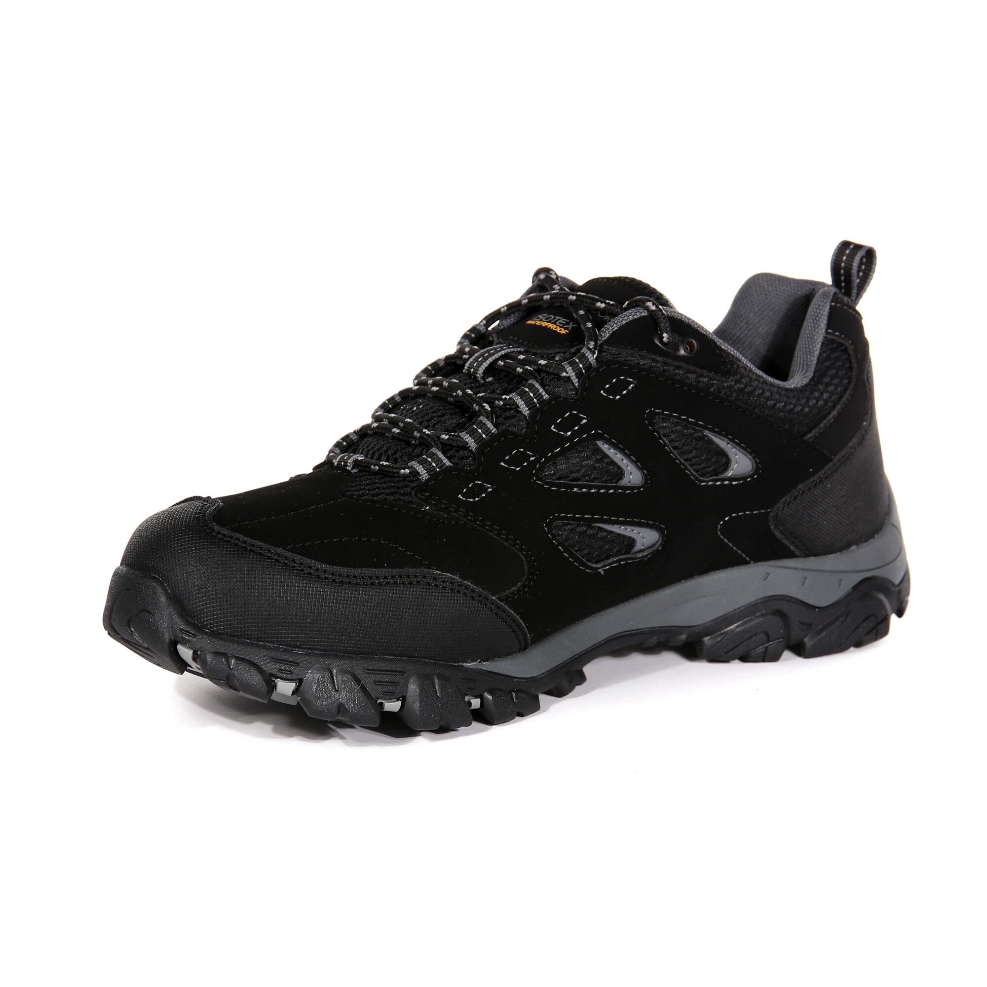 Men's Holcombe Waterproof Low Walking Shoes | Black Granite