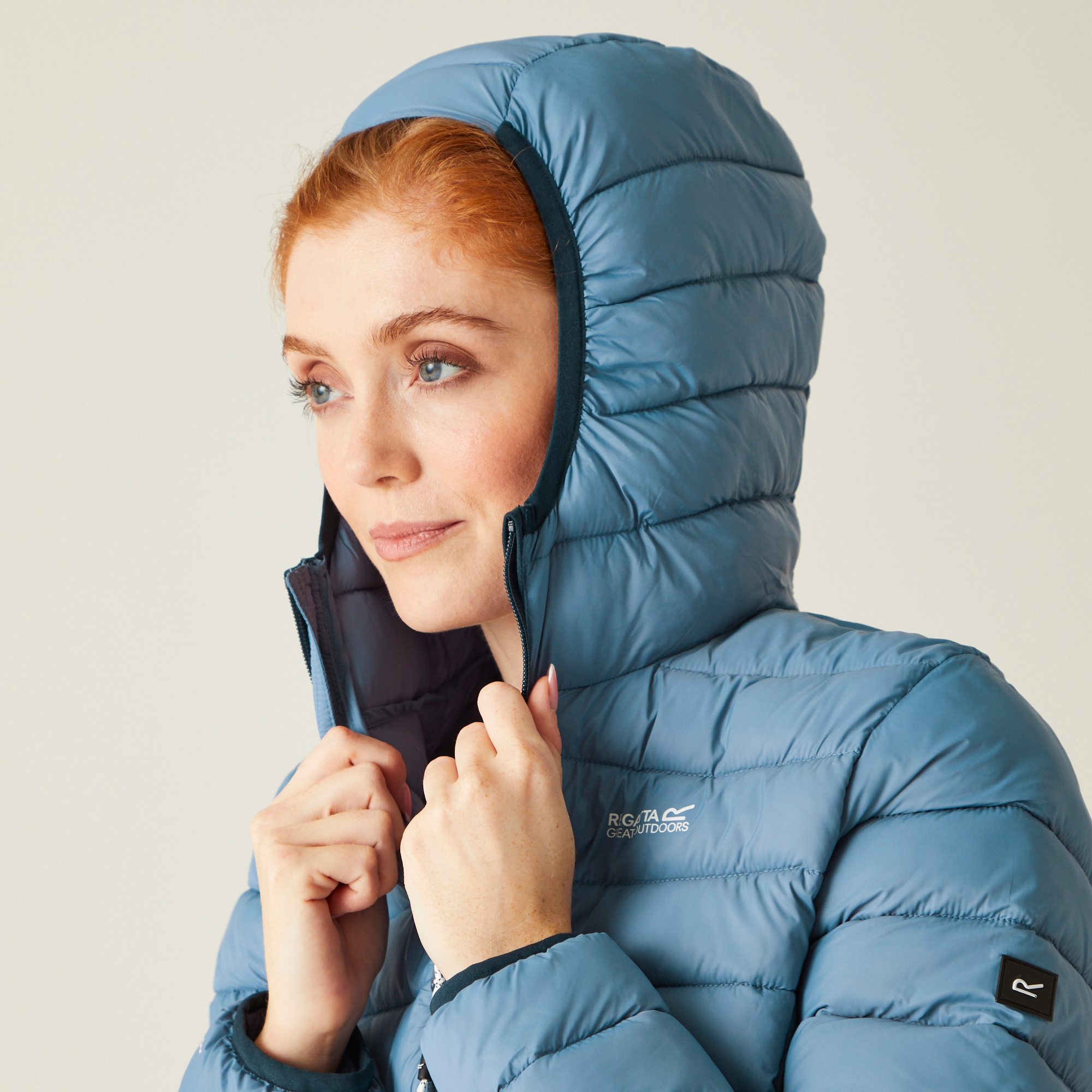 Women's Hooded Marizion Quilted Jacket | Coronet Blue Marshmallow