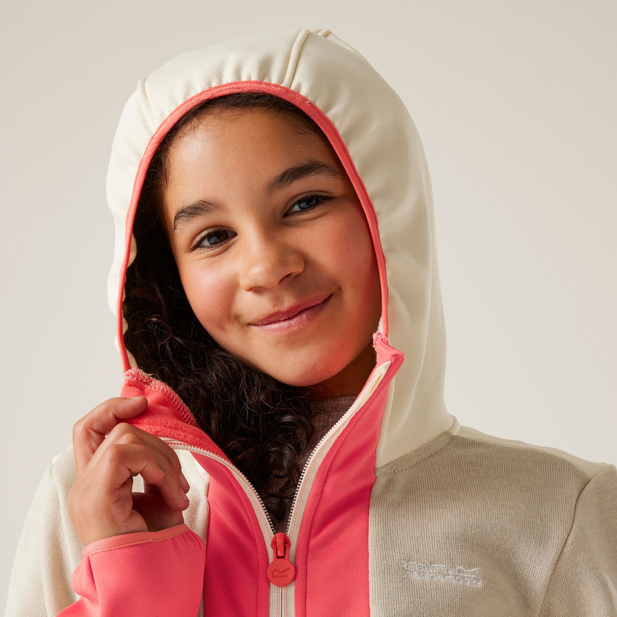Kids' Dissolver X Full Zip Fleece | Peach Bloom Light Vanilla
