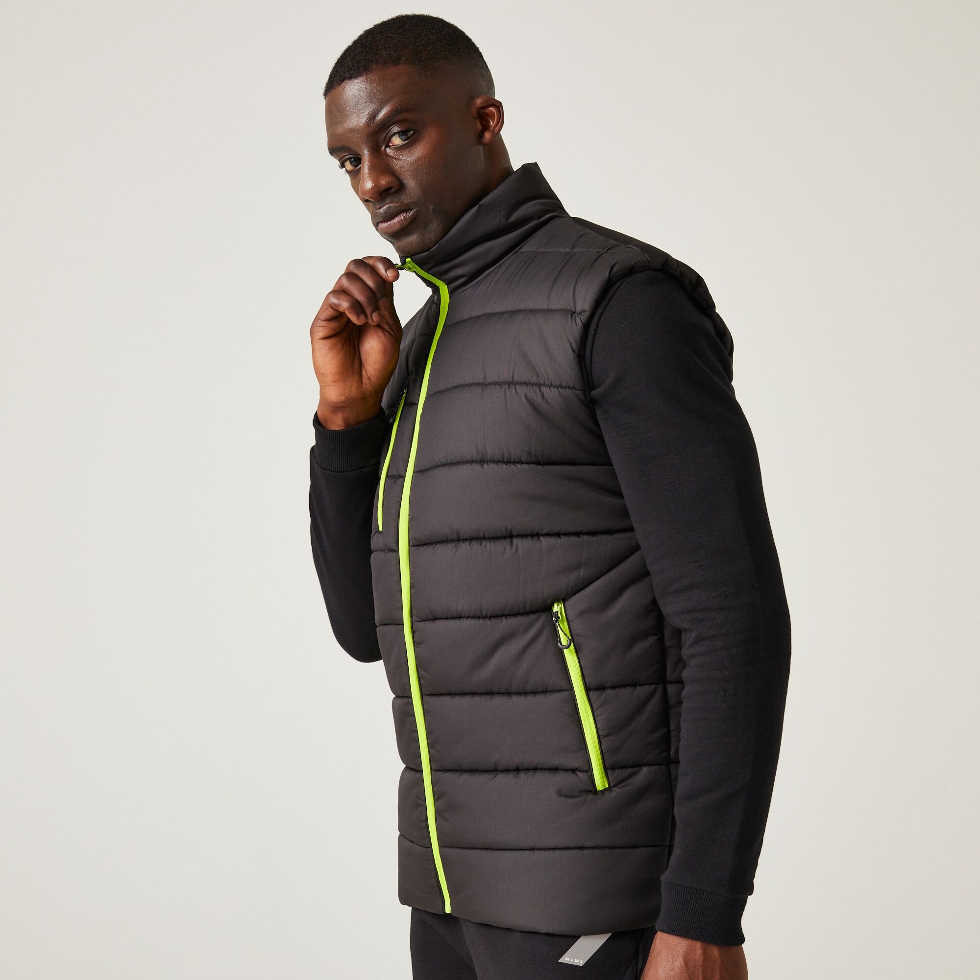 Men's Navigate Thermal Bodywarmer | Black Lime Green