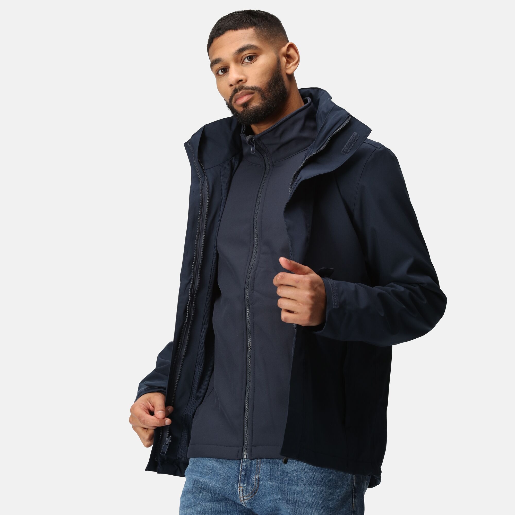 Men's Kingsley Waterproof Stretch 3 in 1 Jacket | Navy