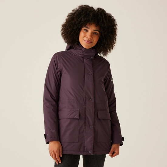 Women's Mireya Waterproof Insulated Jacket | Deep Plum Spot Print