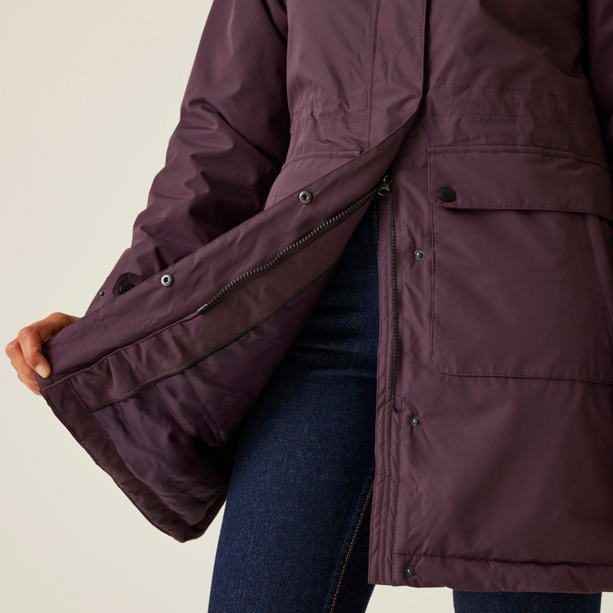 Women's Sabinka II Fur Trim Parka Jacket | Deep Plum