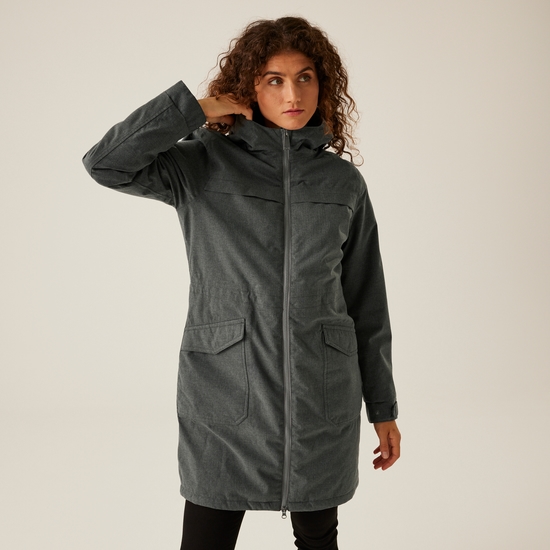 Women's Romine II Waterproof Parka Jacket | Grey Sky Marl Black