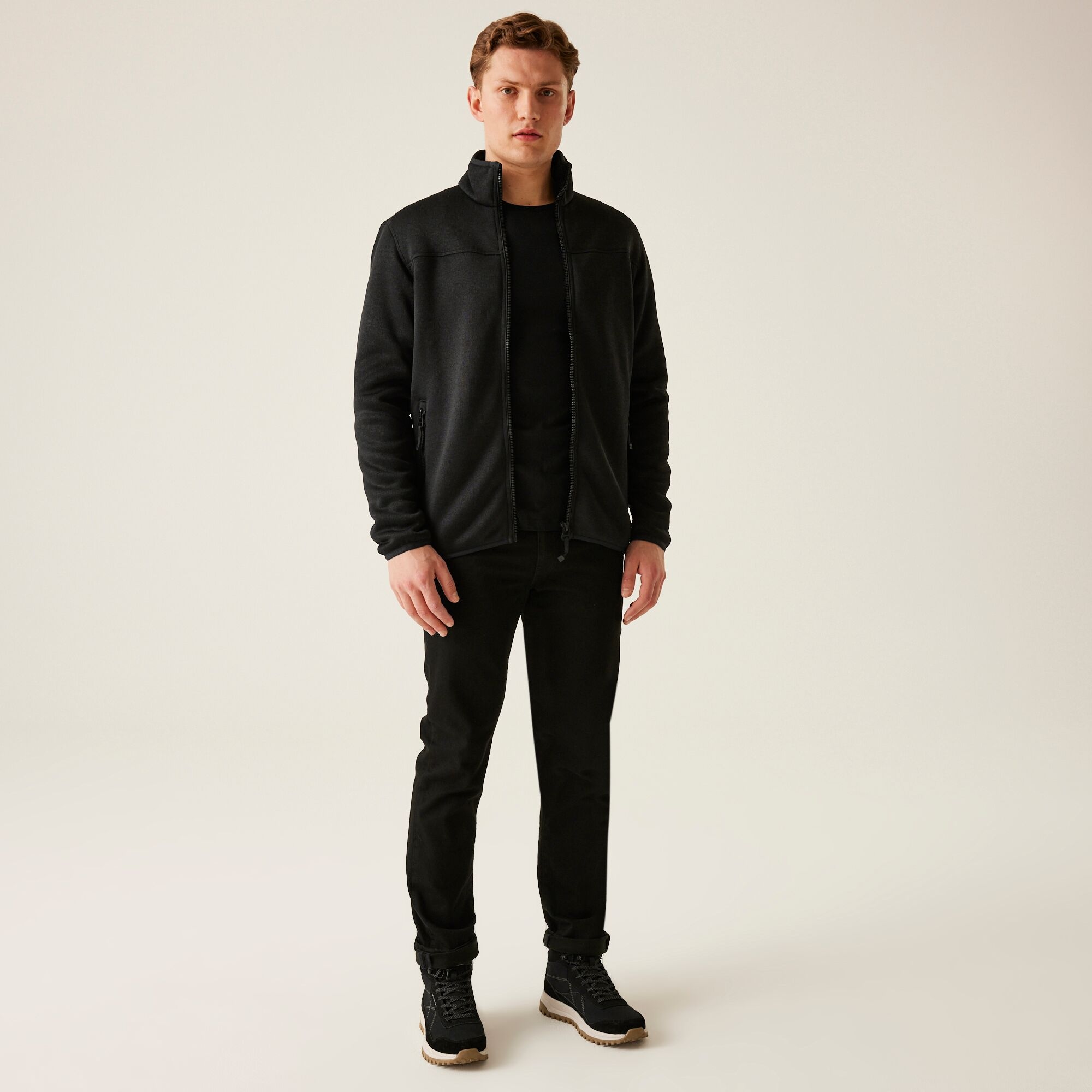 Men's Branleigh Full Zip Fleece | Black Marl