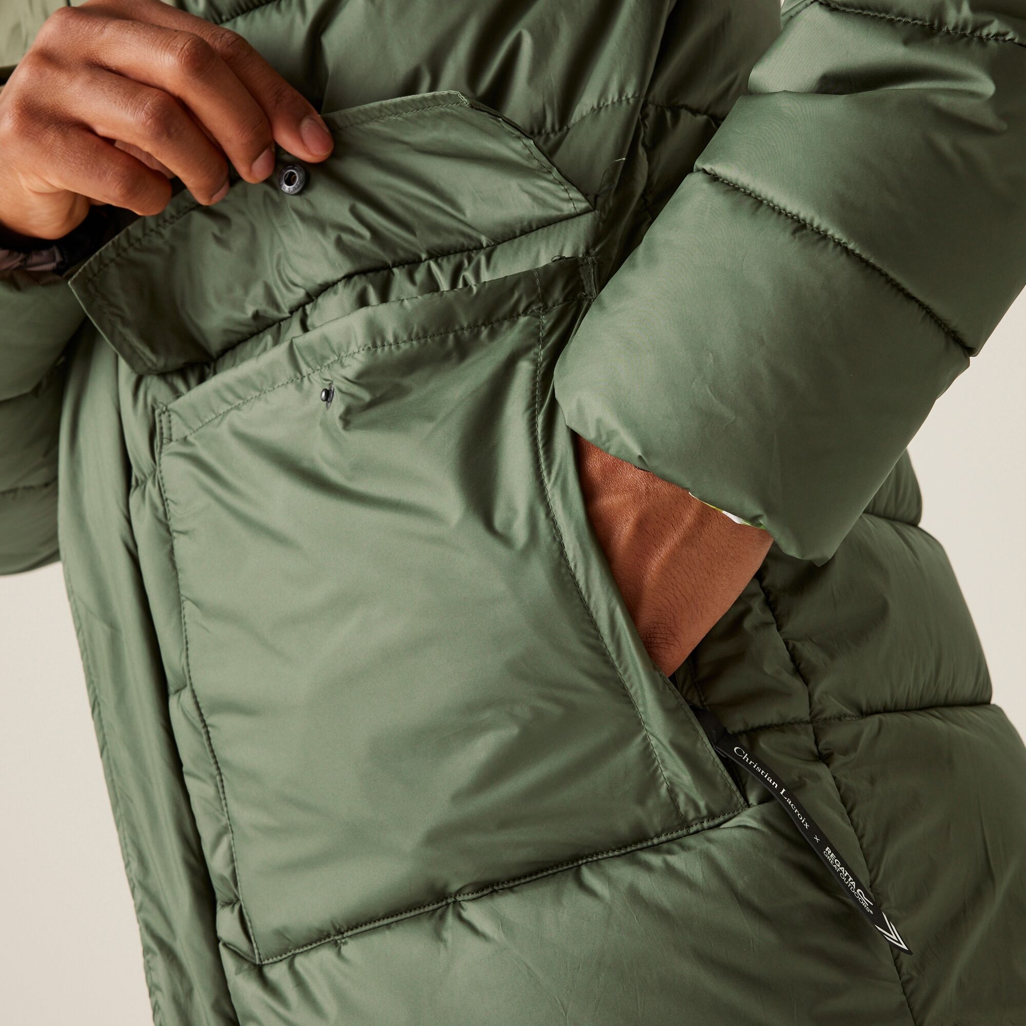 Christian Lacroix - Men's Collongues Long Padded Jacket | Thyme Leaf